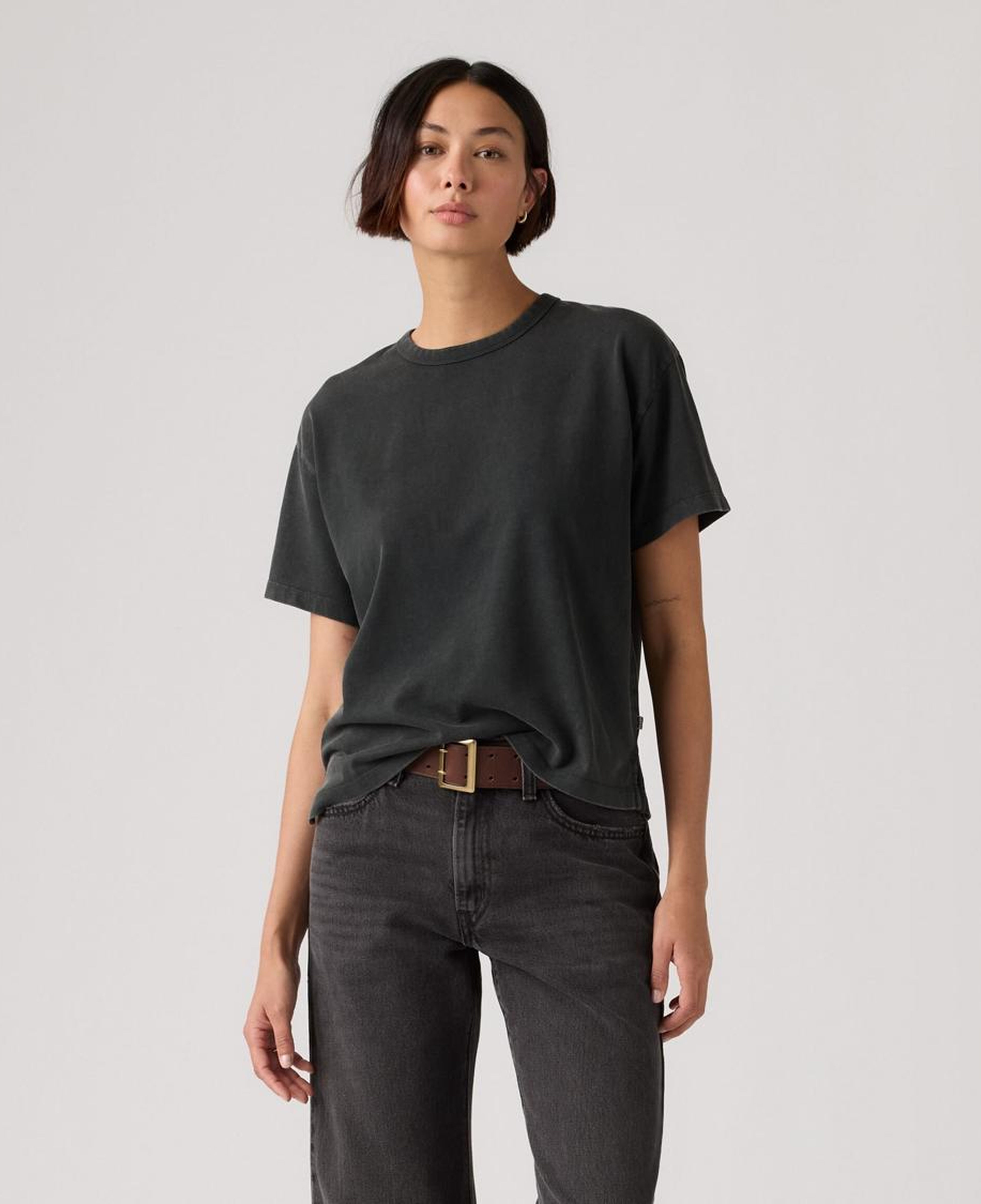 Vintage Basic Siyah Tişört