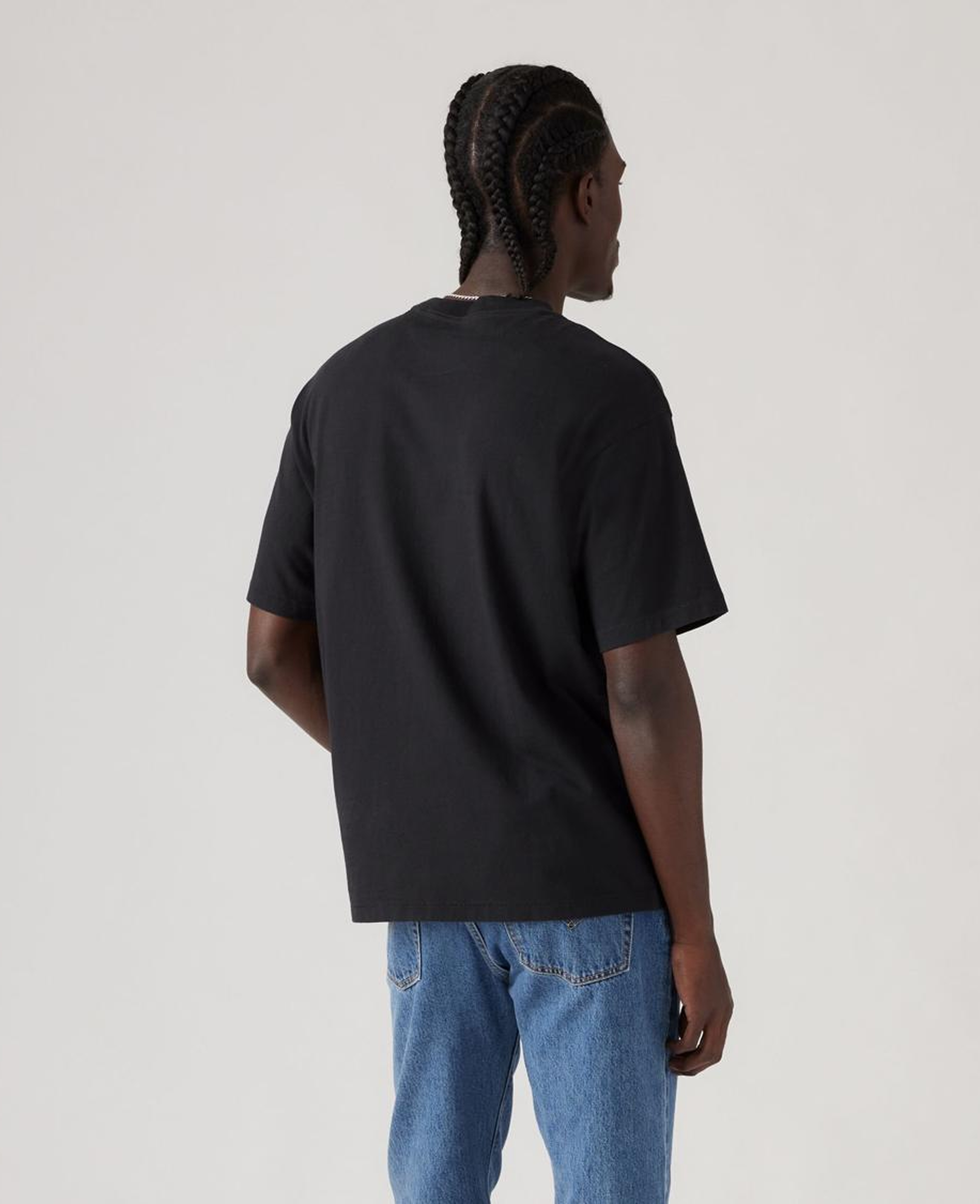 Vintage Baskılı Oversize Siyah Tişört