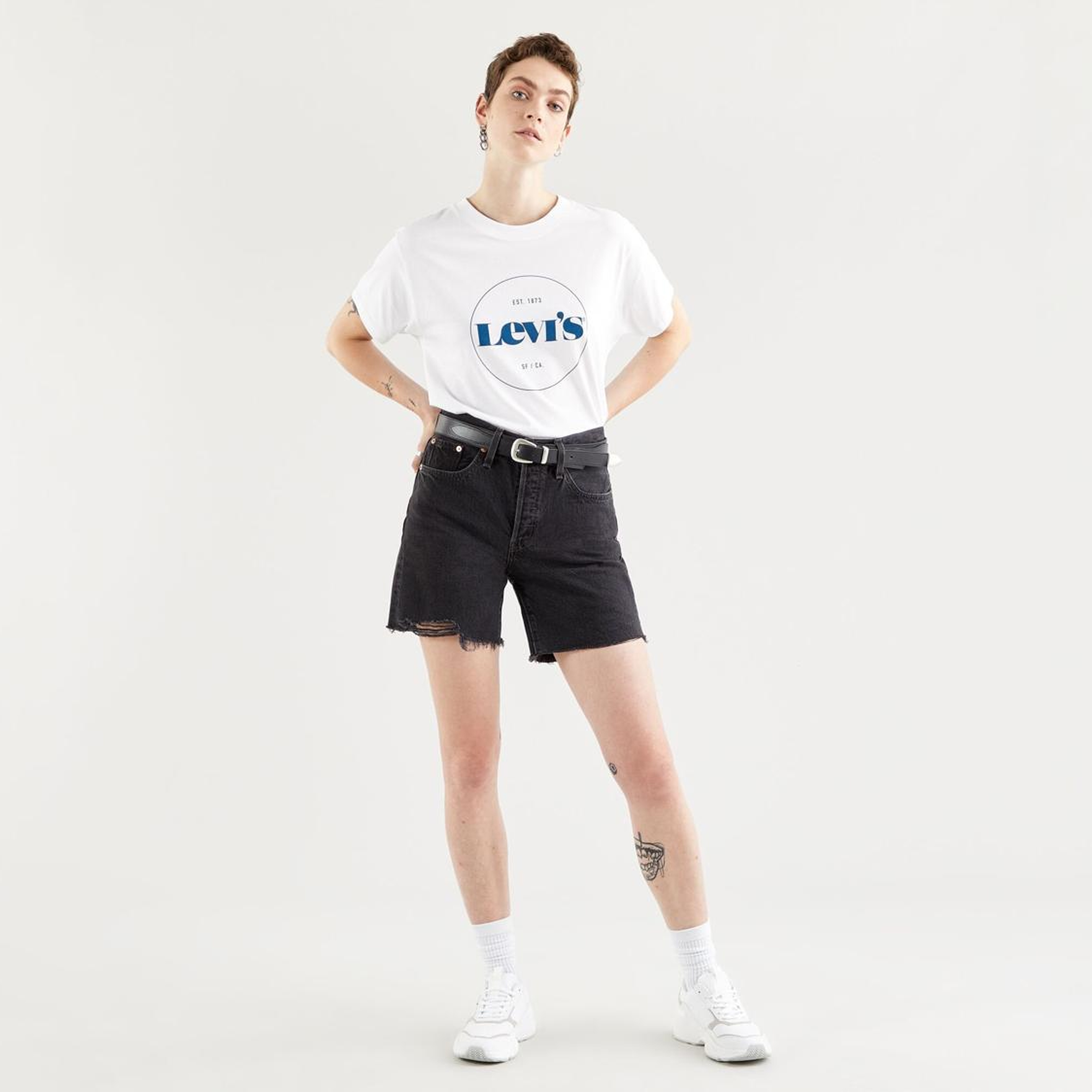 501® Mid Thigh Jean Kadın Şort