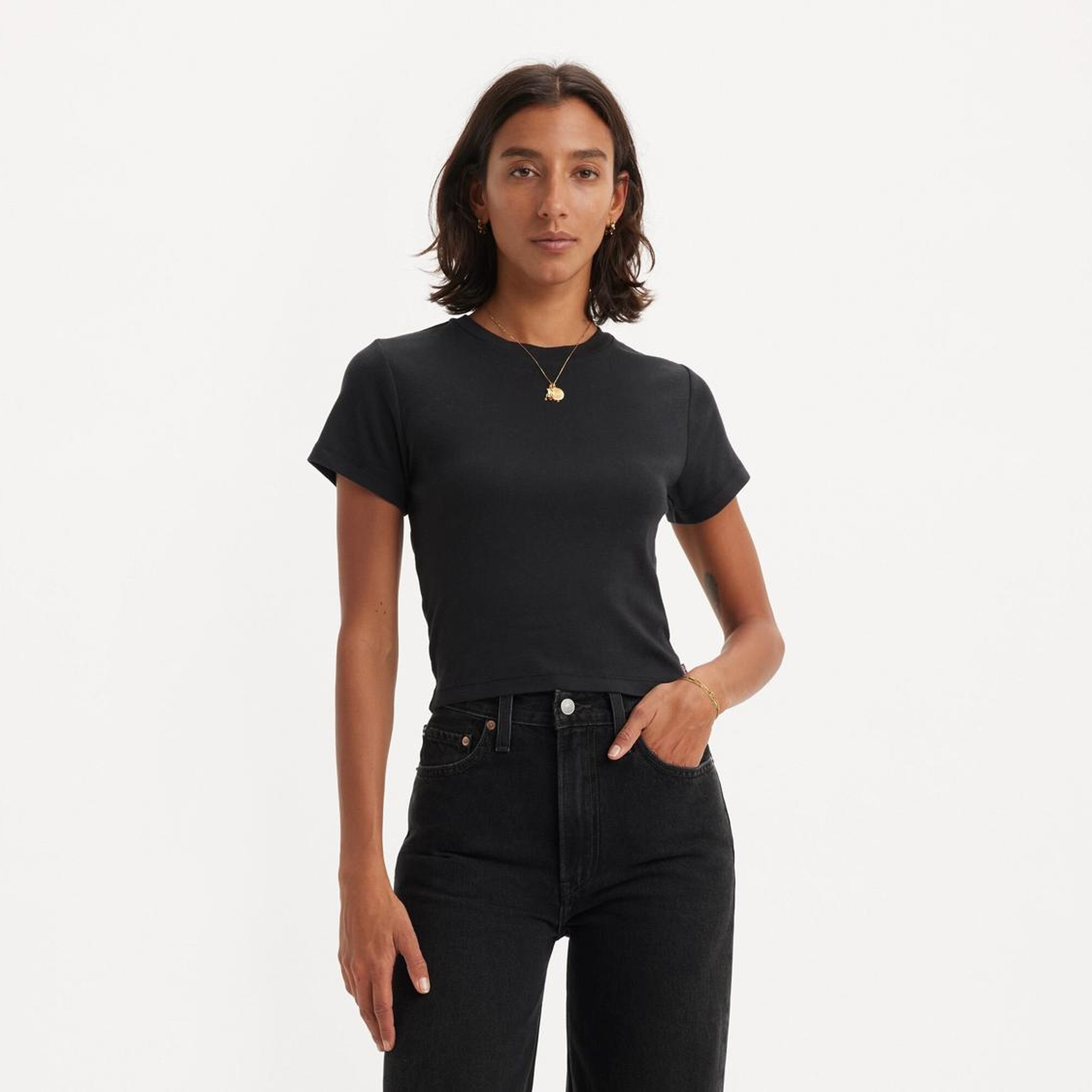 Essential Sporty Siyah Tişört
