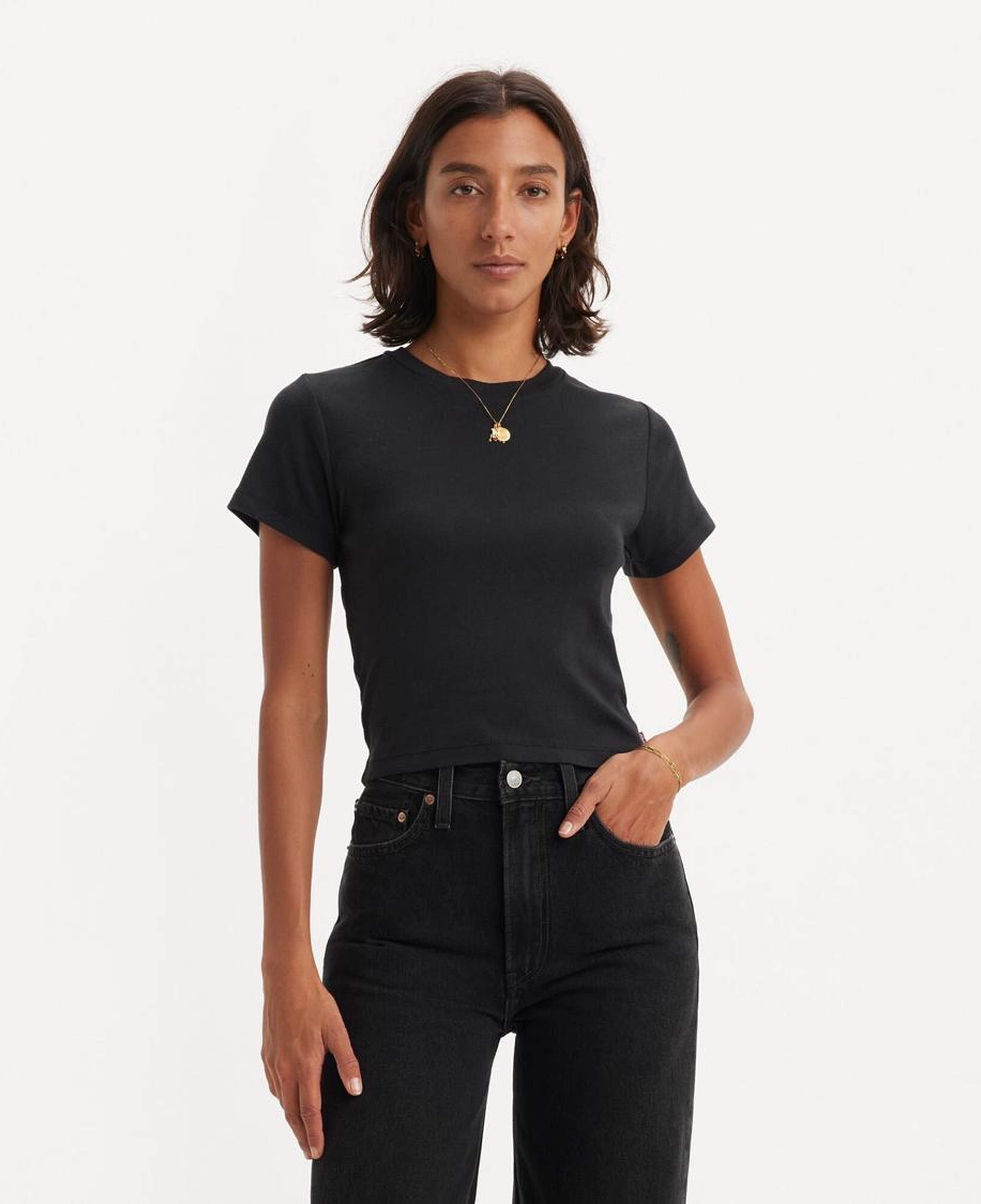 Essential Sporty Siyah Tişört
