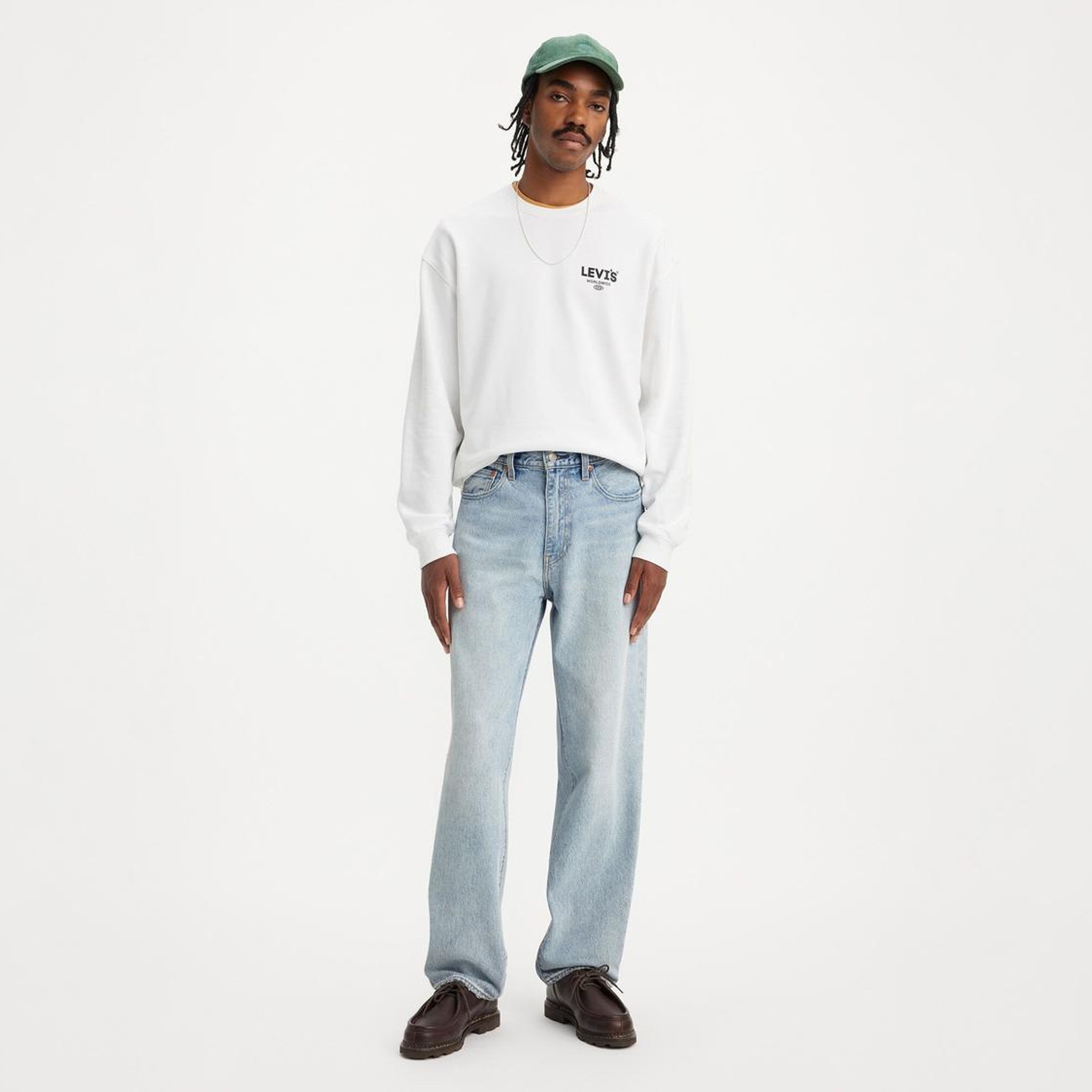 568™ Loose Straight Erkek Jean Pantolon - Baby Blue Essentials