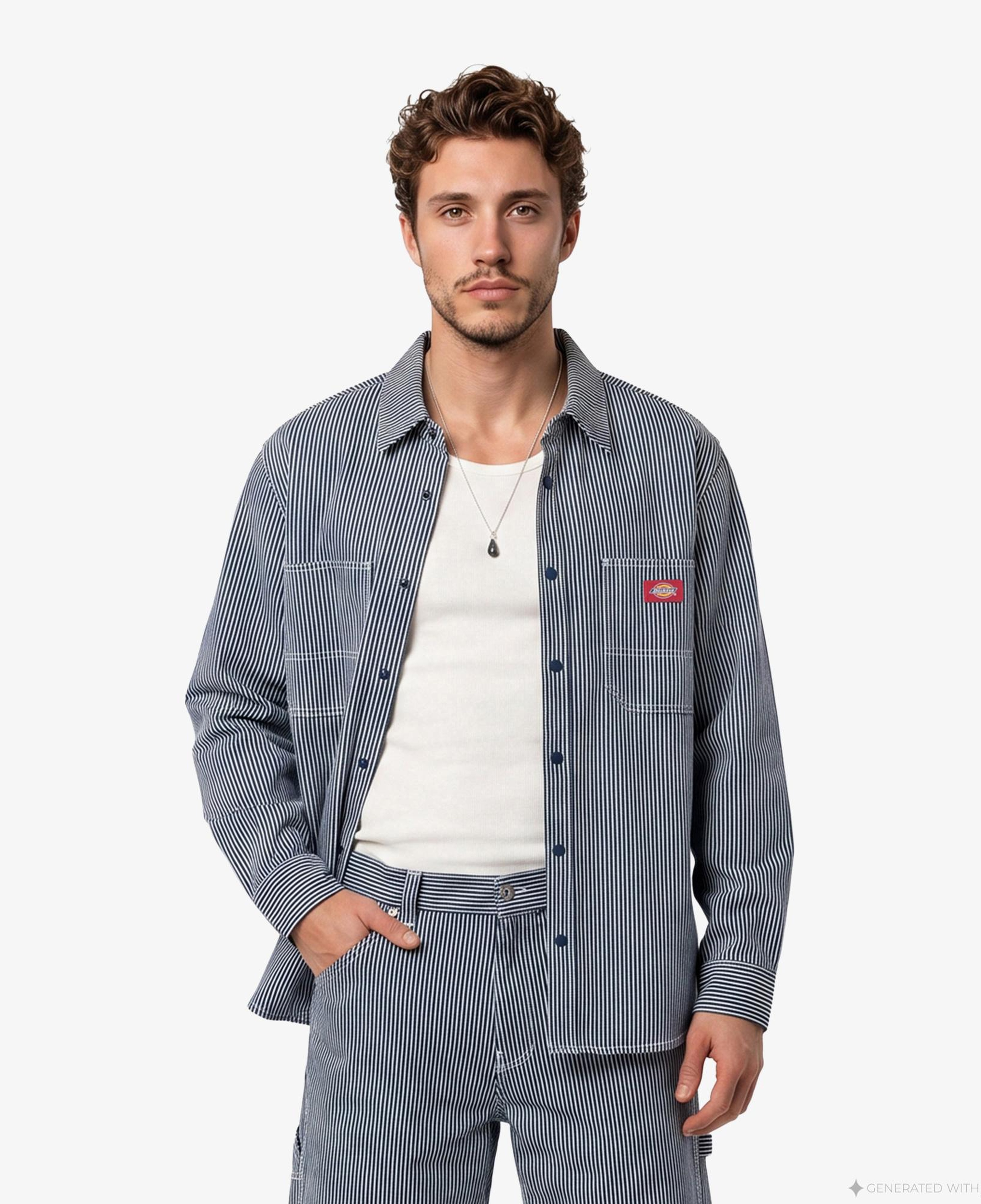 Dickies Hickory Work Erkek Mavi Gömlek