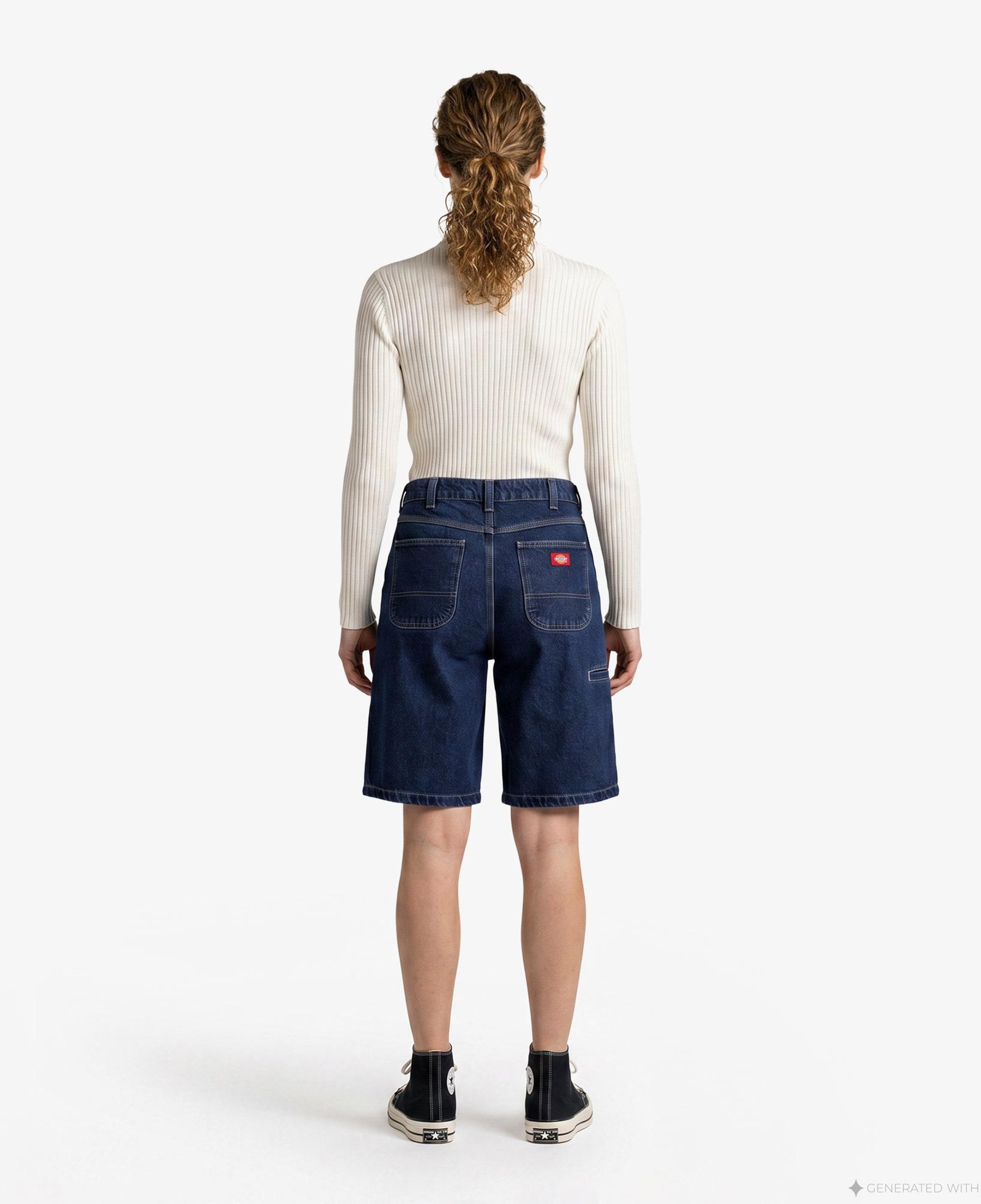 Dickies 957 13 Inch Loose Denim Kadın Mavi Şort