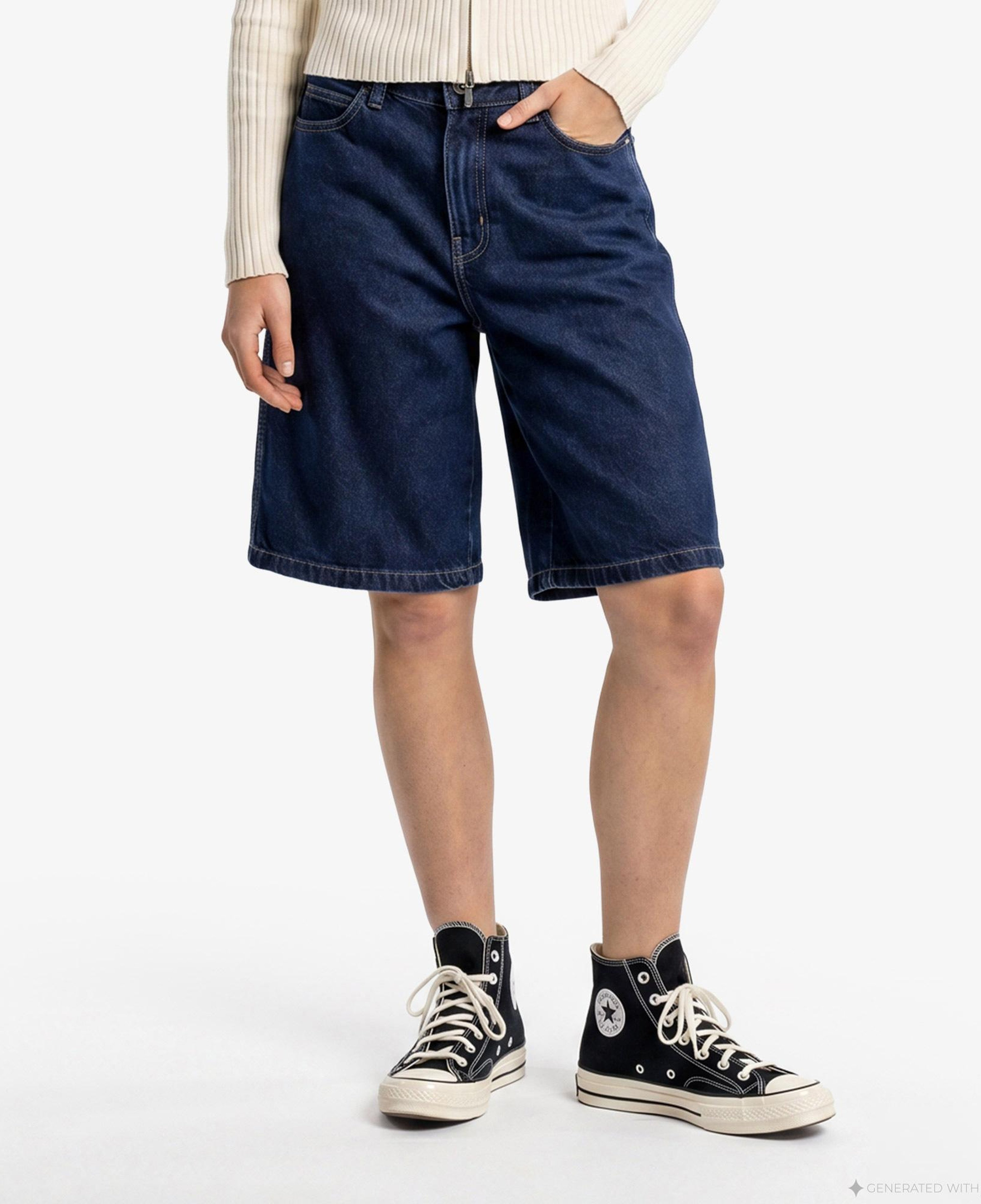 Dickies 957 13 Inch Loose Denim Kadın Mavi Şort