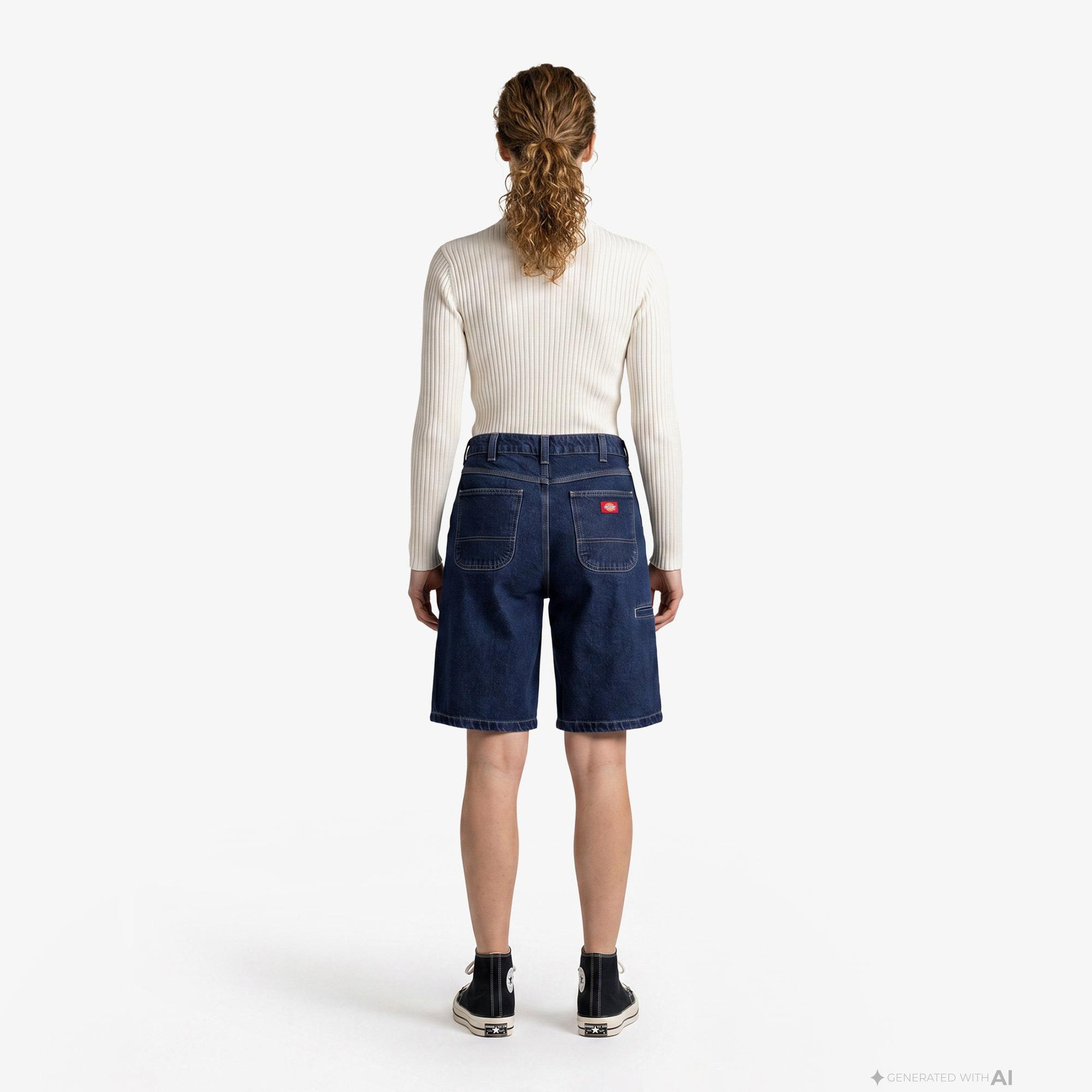 Dickies 957 13 Inch Loose Denim Kadın Mavi Şort