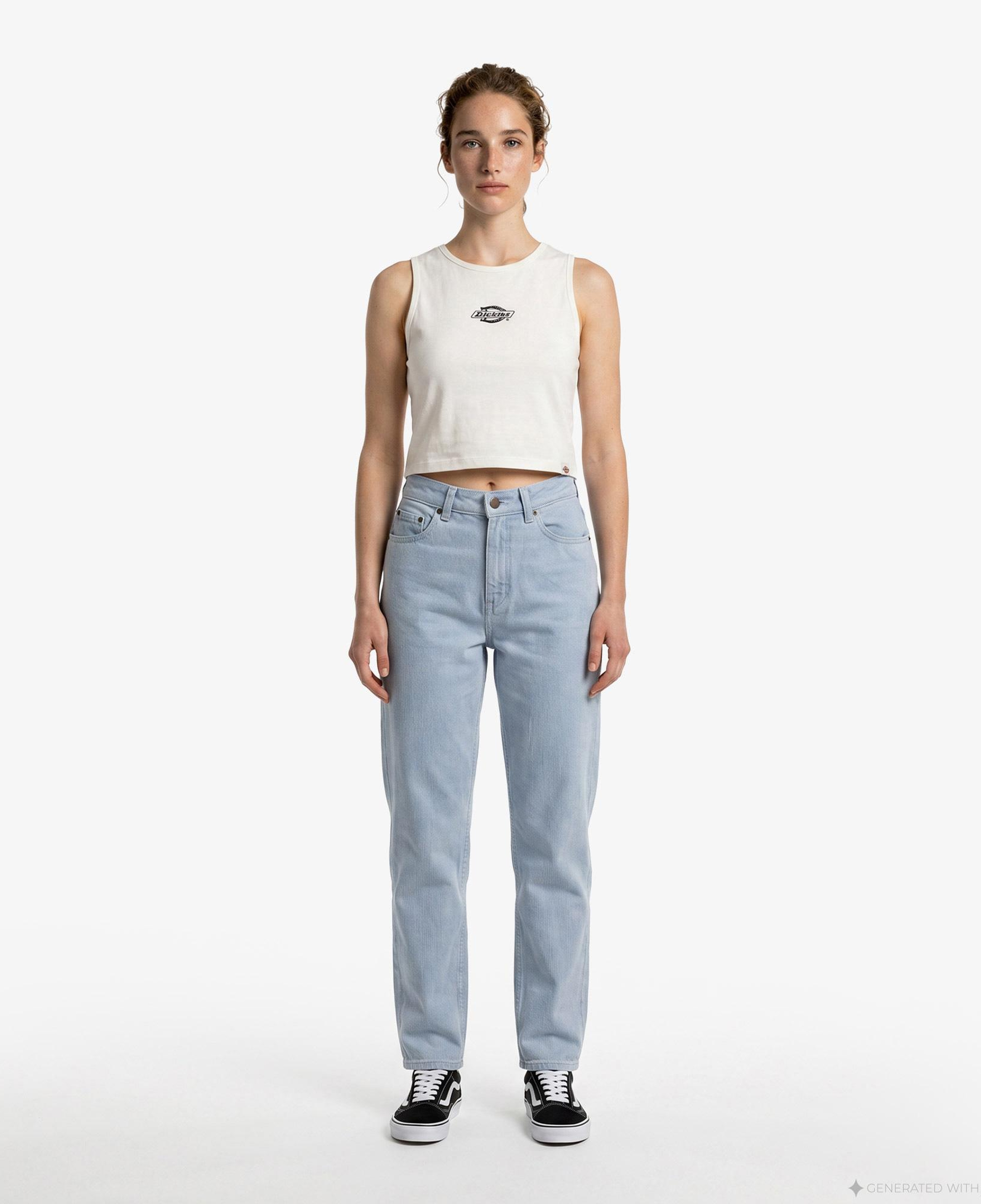 Dickies 993 High Waist Tapered Carpenter Kadın Mavi Pantolon