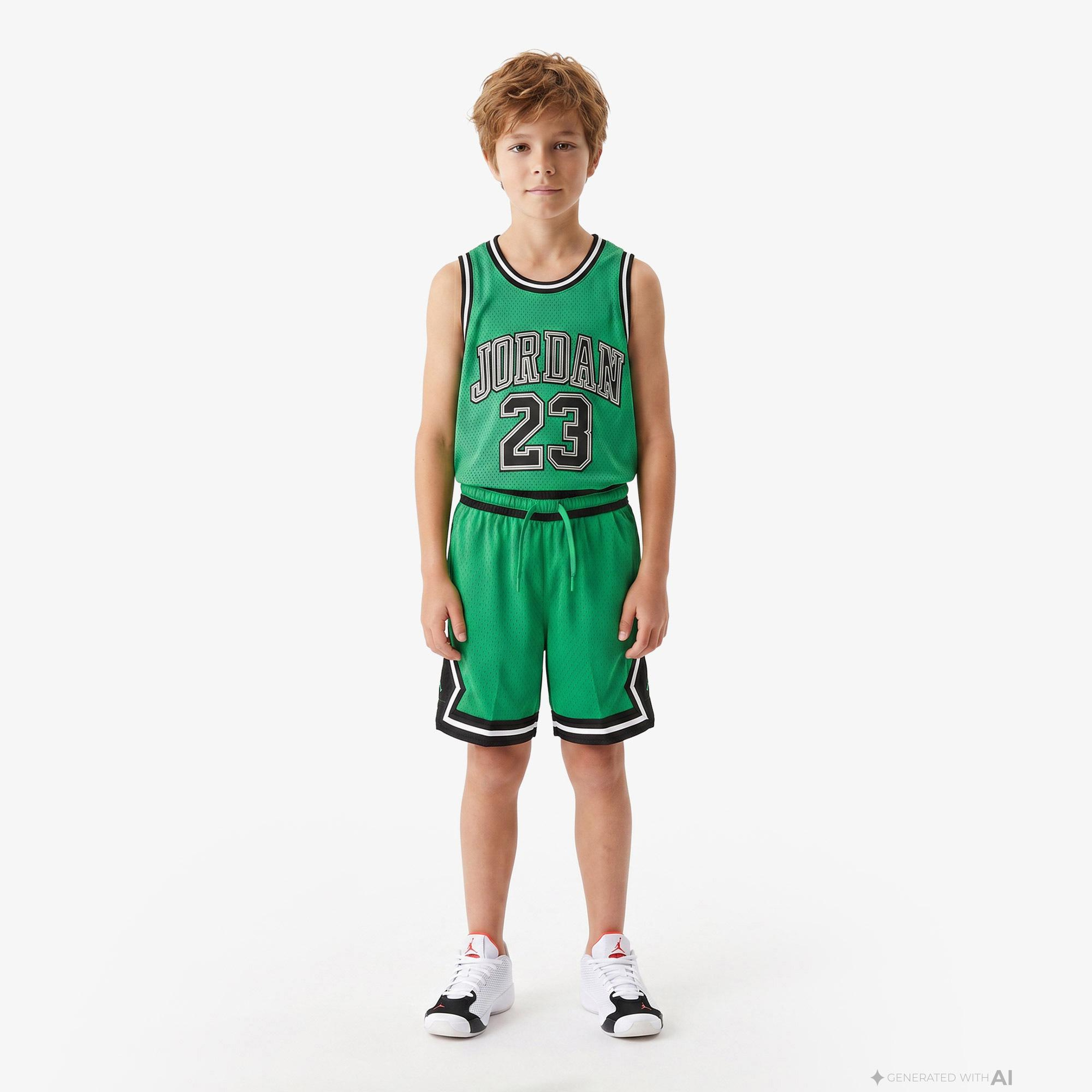 Jordan Dri-FIT Sport Diamond Çocuk Yeşil Basketbol Şort