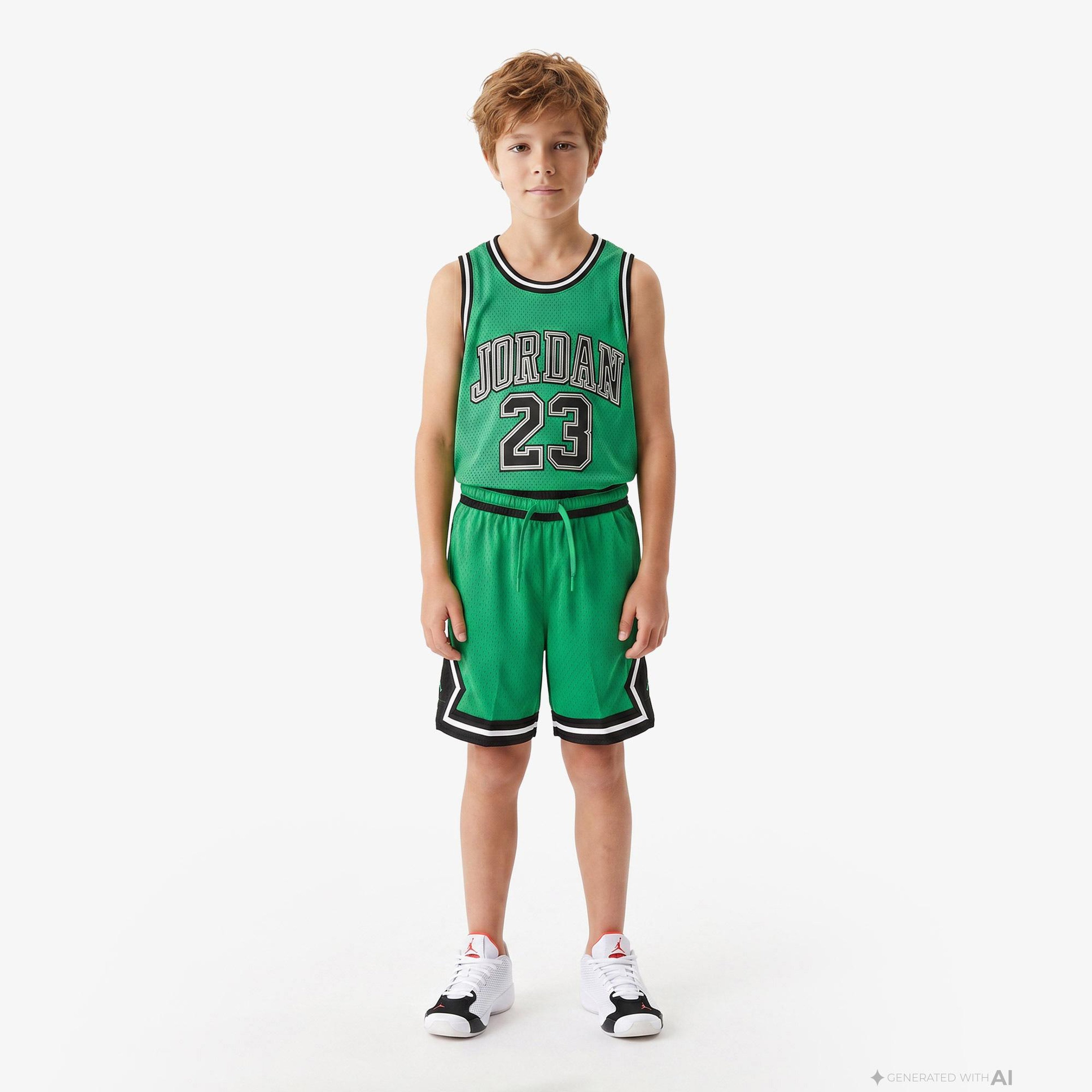 Jordan Dri-FIT Sport Diamond Çocuk Yeşil Basketbol Şort