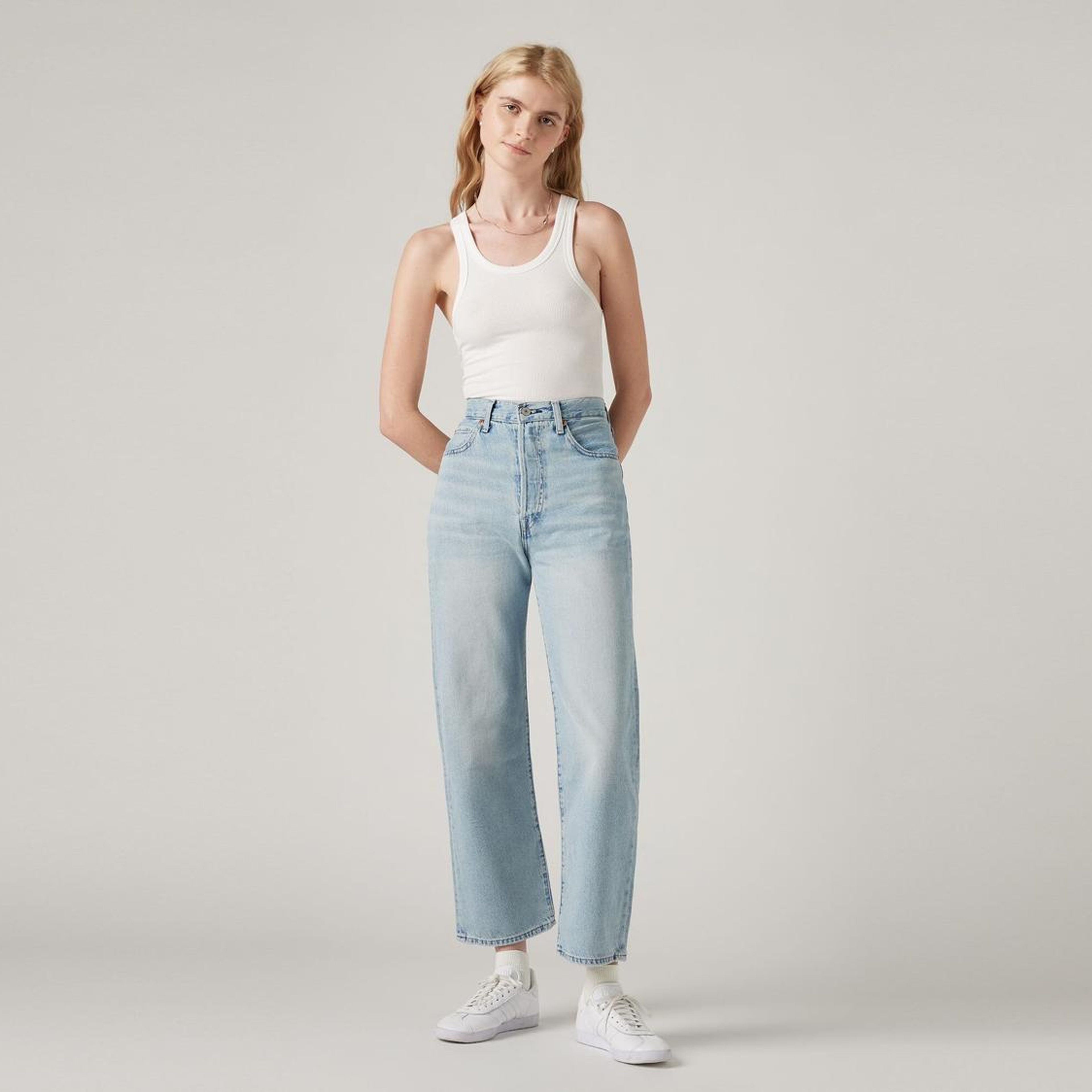 Ribcage Straight Ankle Kadın Jean Pantolon - Middle Road