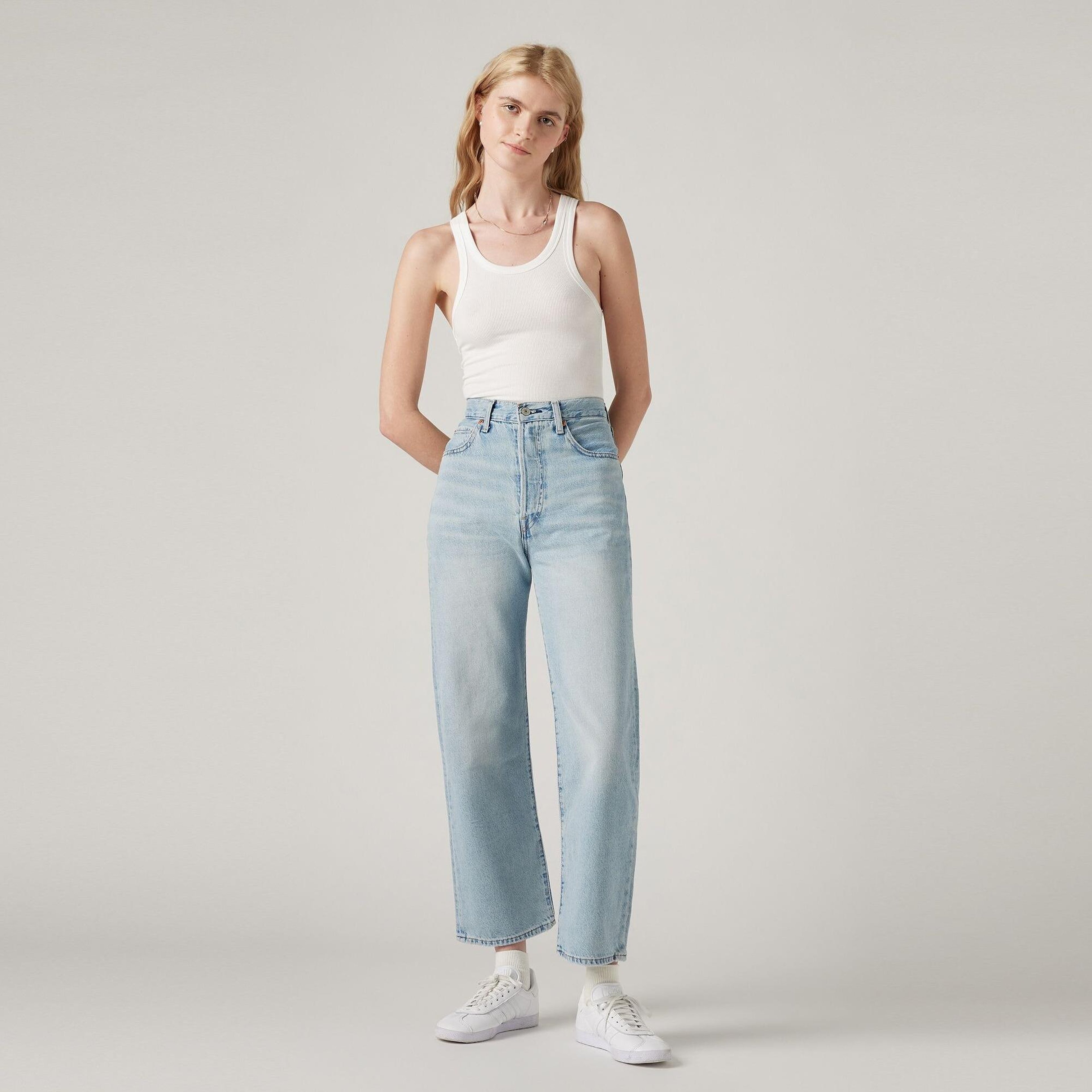 Ribcage Straight Ankle Kadın Jean Pantolon - Middle Road