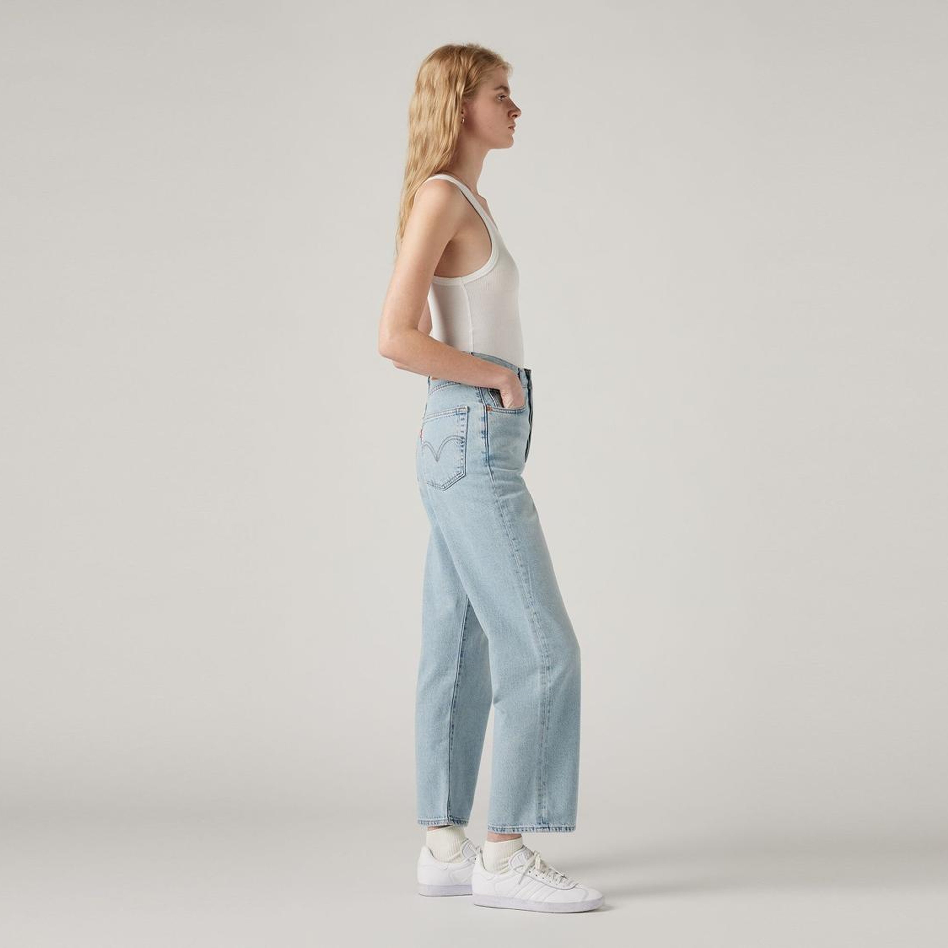 Ribcage Straight Ankle Kadın Jean Pantolon - Middle Road
