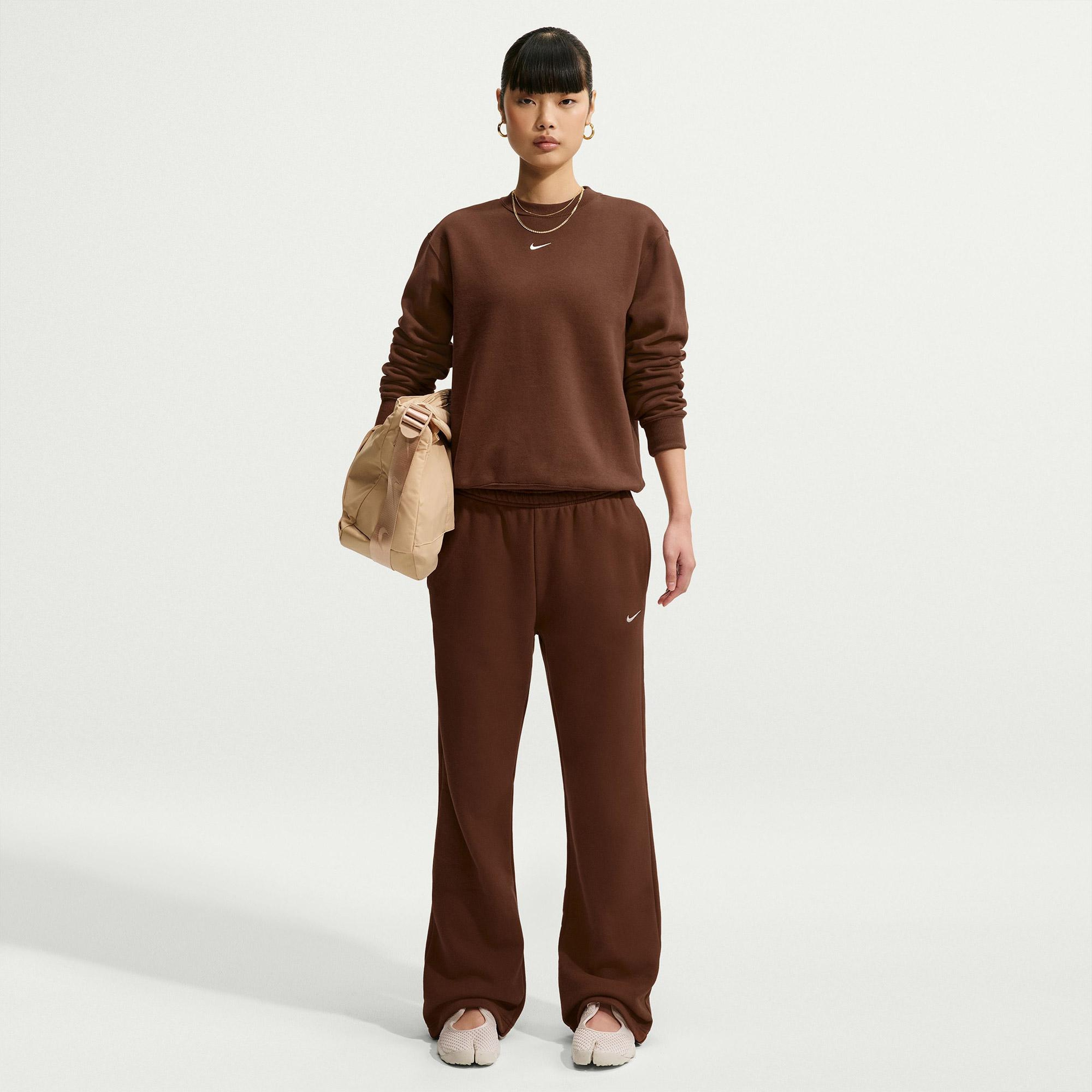 Nike Studio Fleece Kadın Kahverengi Sweatshirt