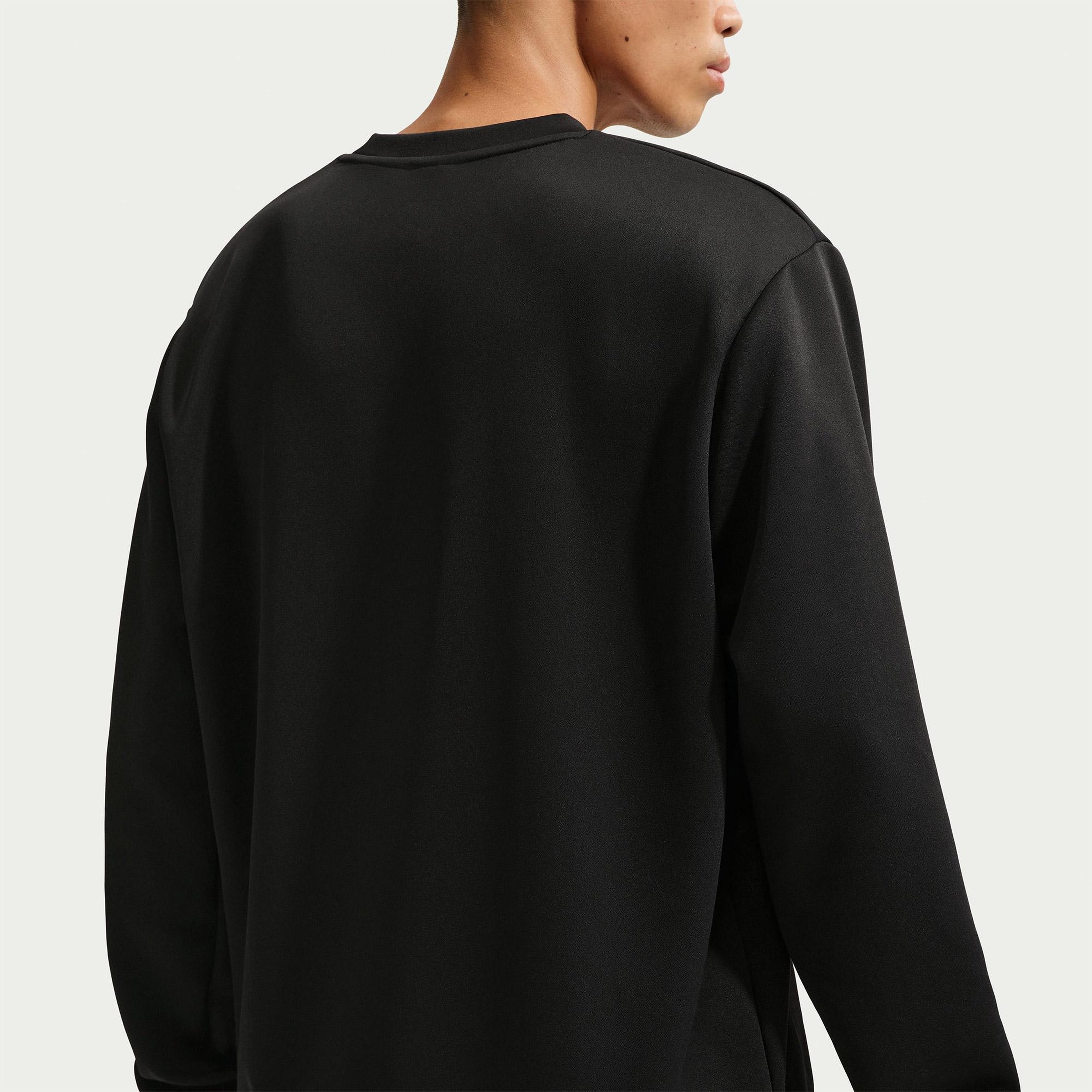 Nike Dri-Fit UV Flex Fleece Crew Erkek Siyah Sweatshirt