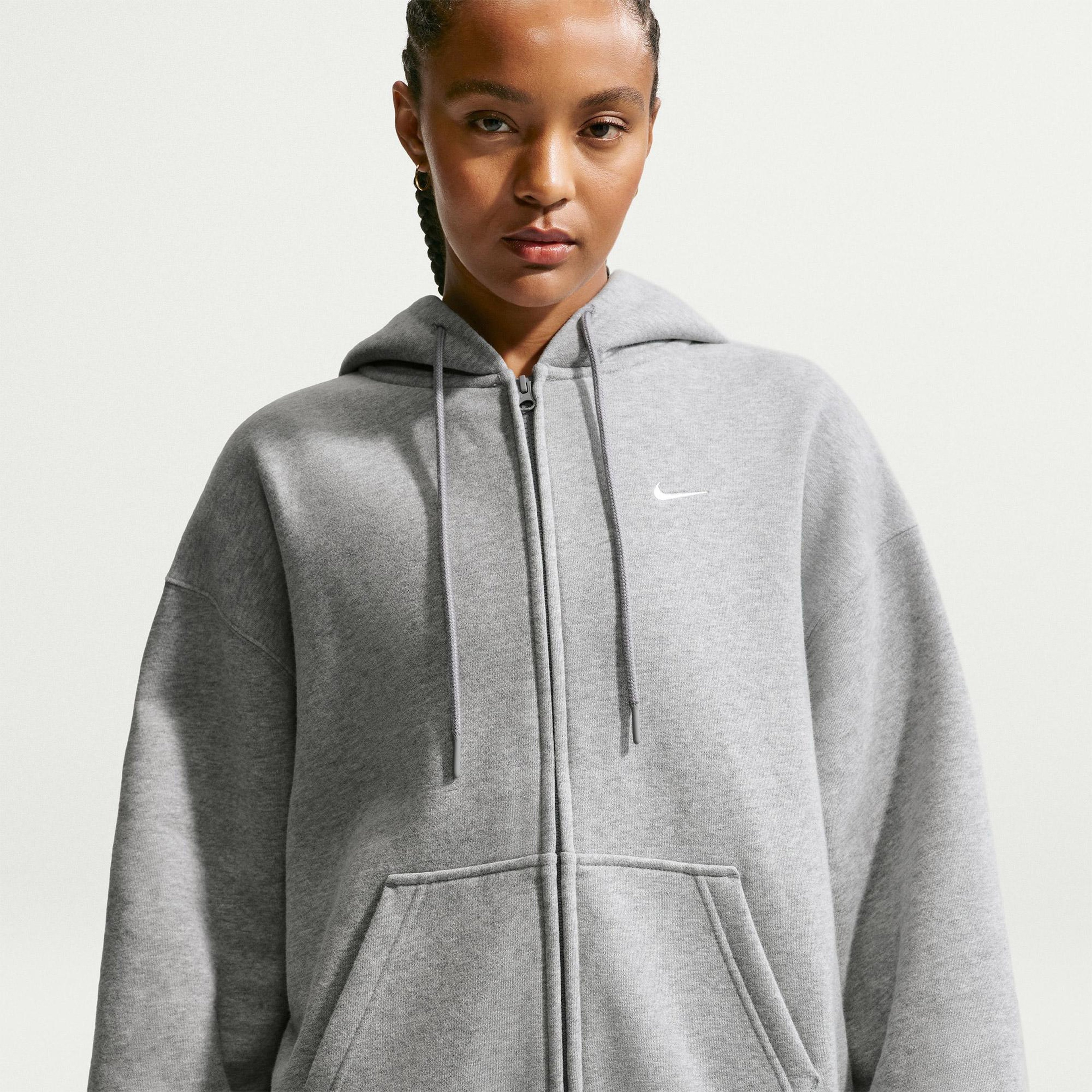 Nike Studio Fleece Kadın Gri Eşofman Üstü