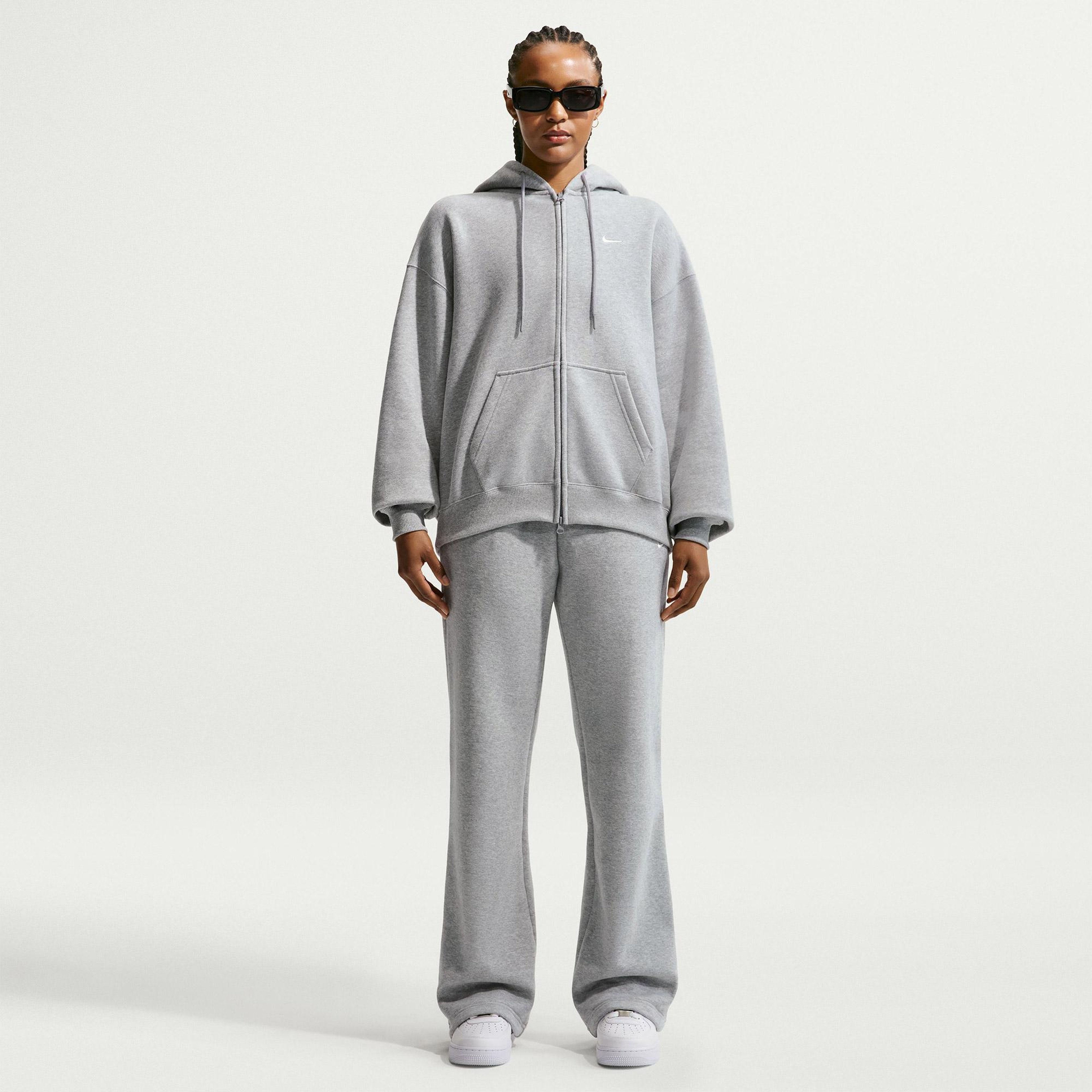 Nike Studio Fleece Kadın Gri Eşofman Üstü