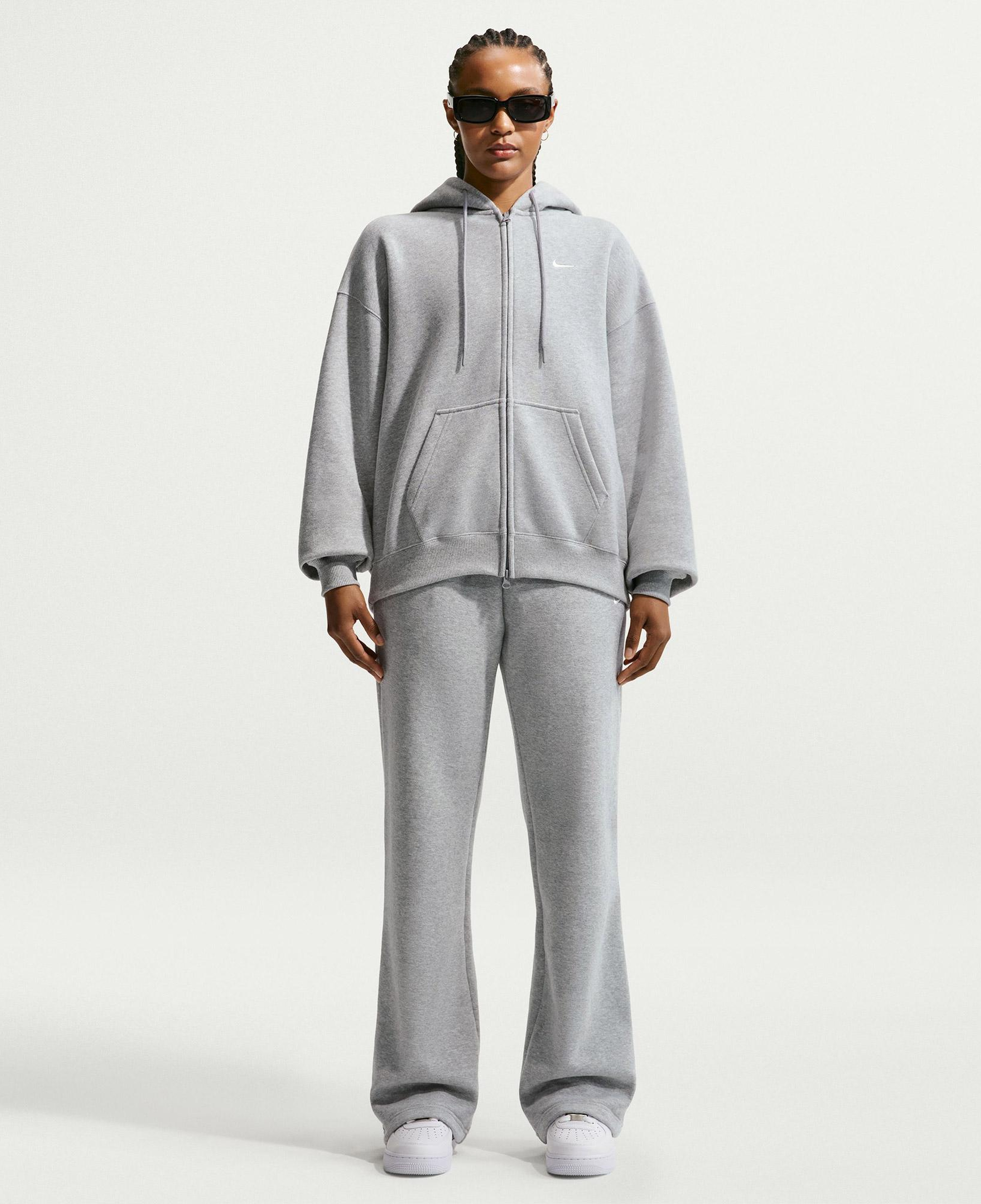 Nike Studio Fleece Kadın Gri Eşofman Üstü