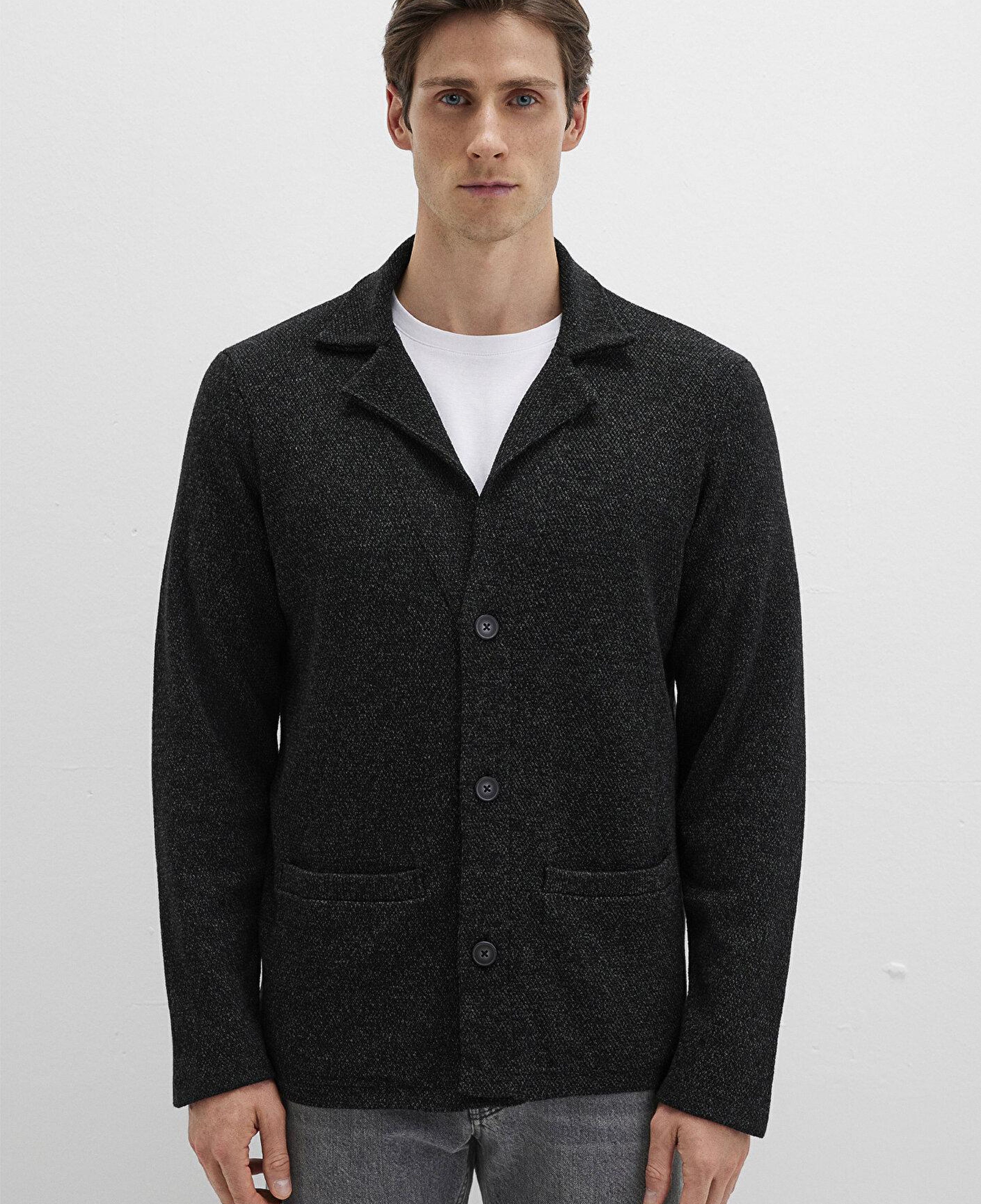 Mavi Blazer Yaka Siyah Triko Hırka 070699-900