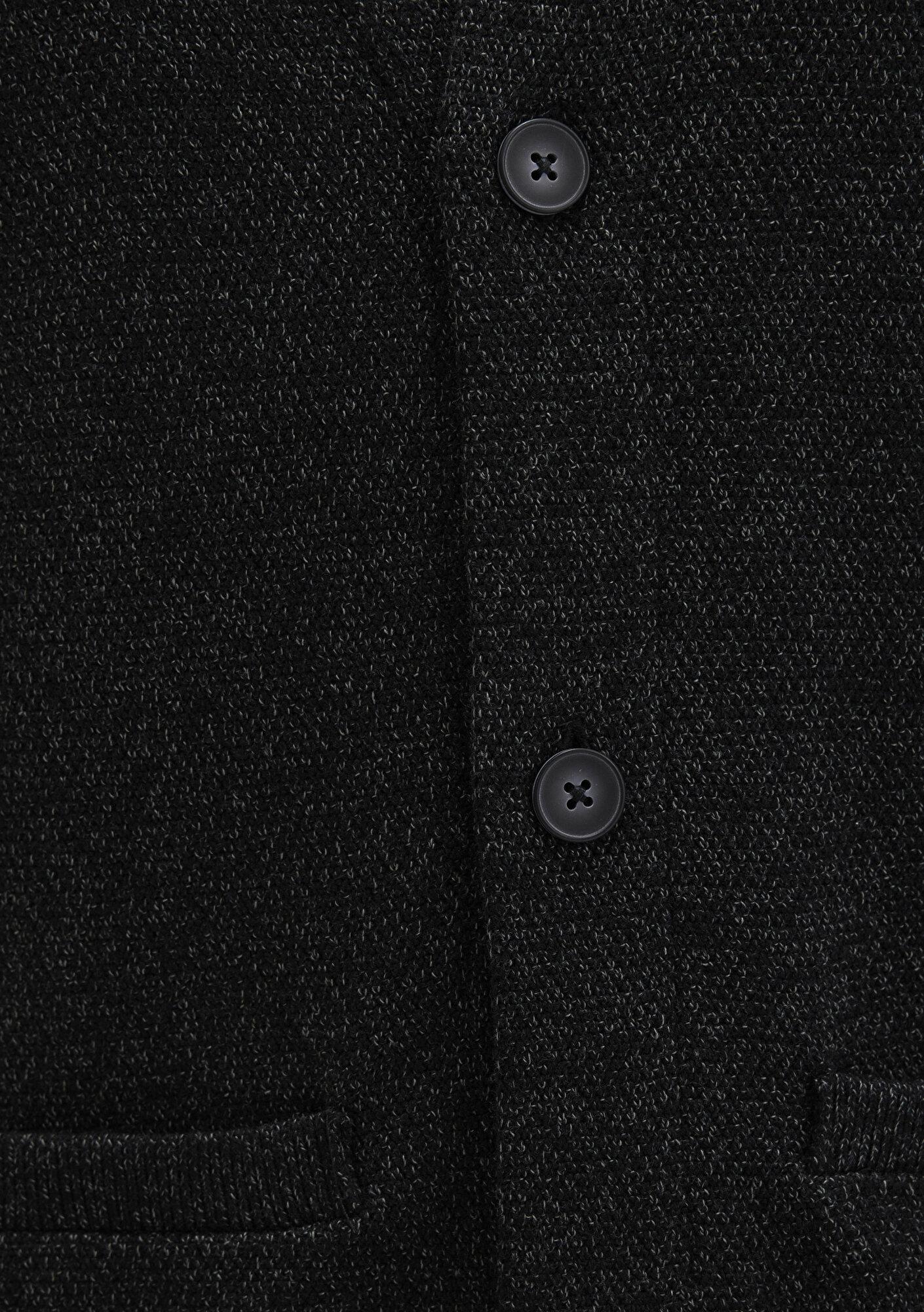 Mavi Blazer Yaka Siyah Triko Hırka 070699-900
