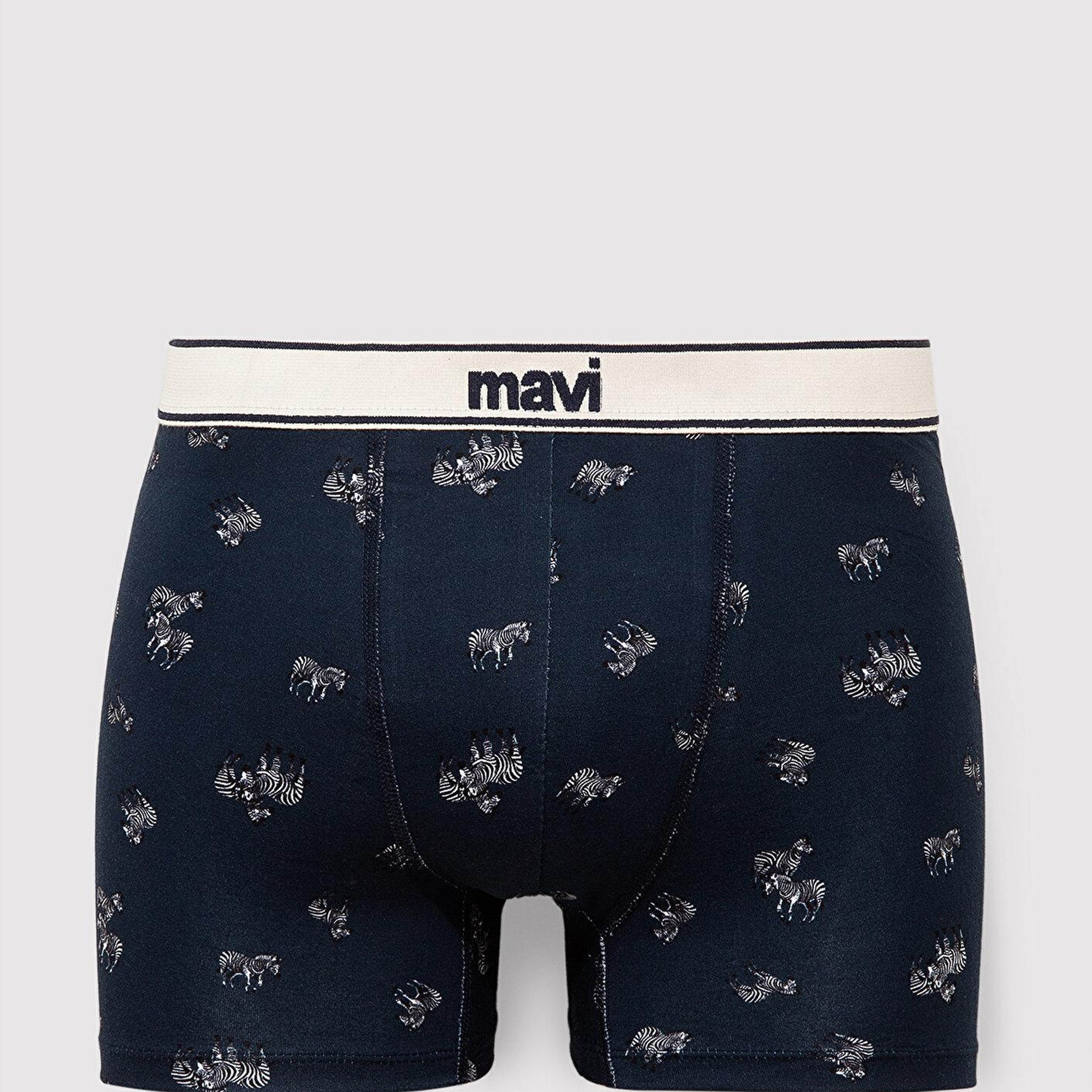 Mavi Zebra Baskılı Lacivert Boxer 0911981-26828