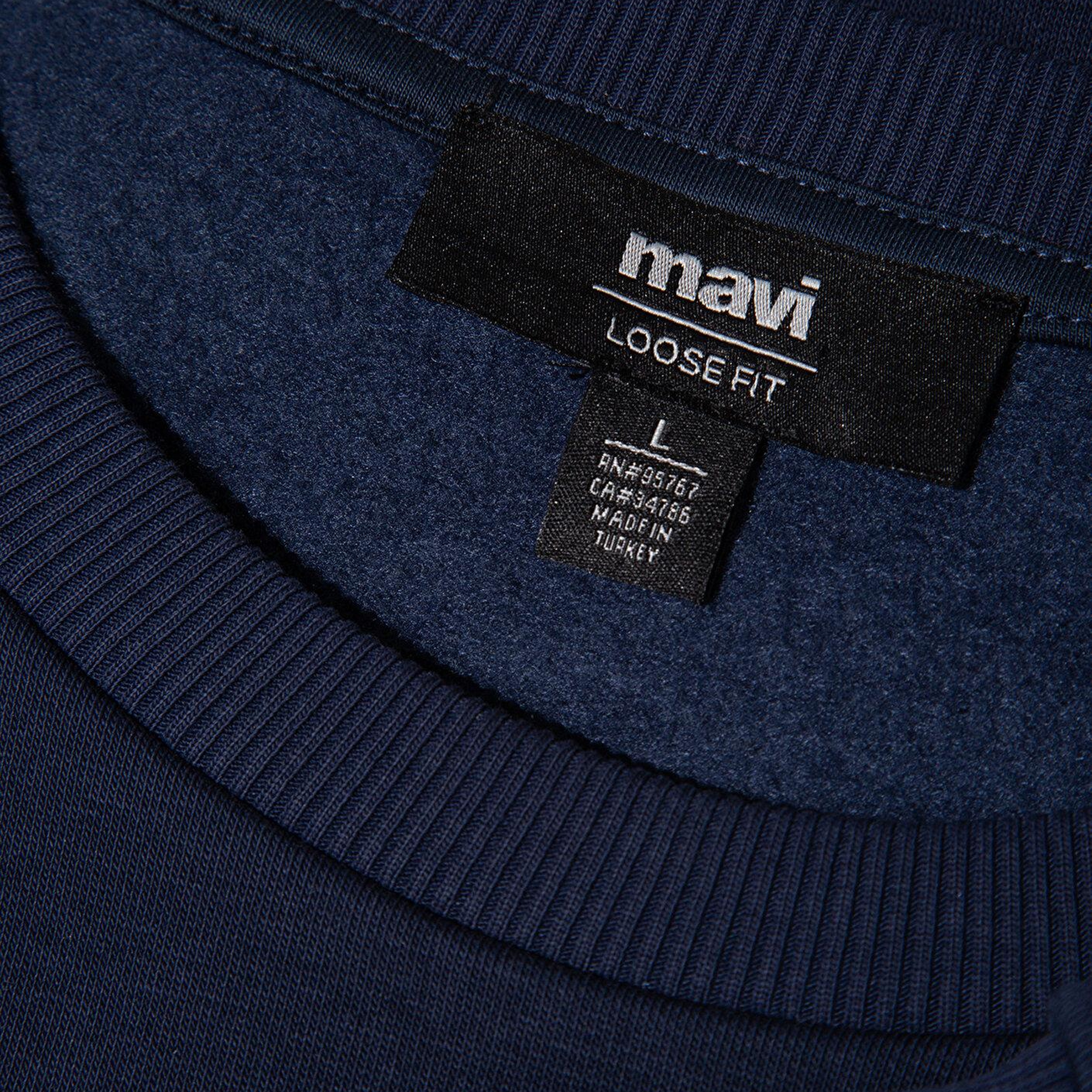 Mavi Mavi Logo Baskılı Lacivert Sweatshirt 0S10379-70488
