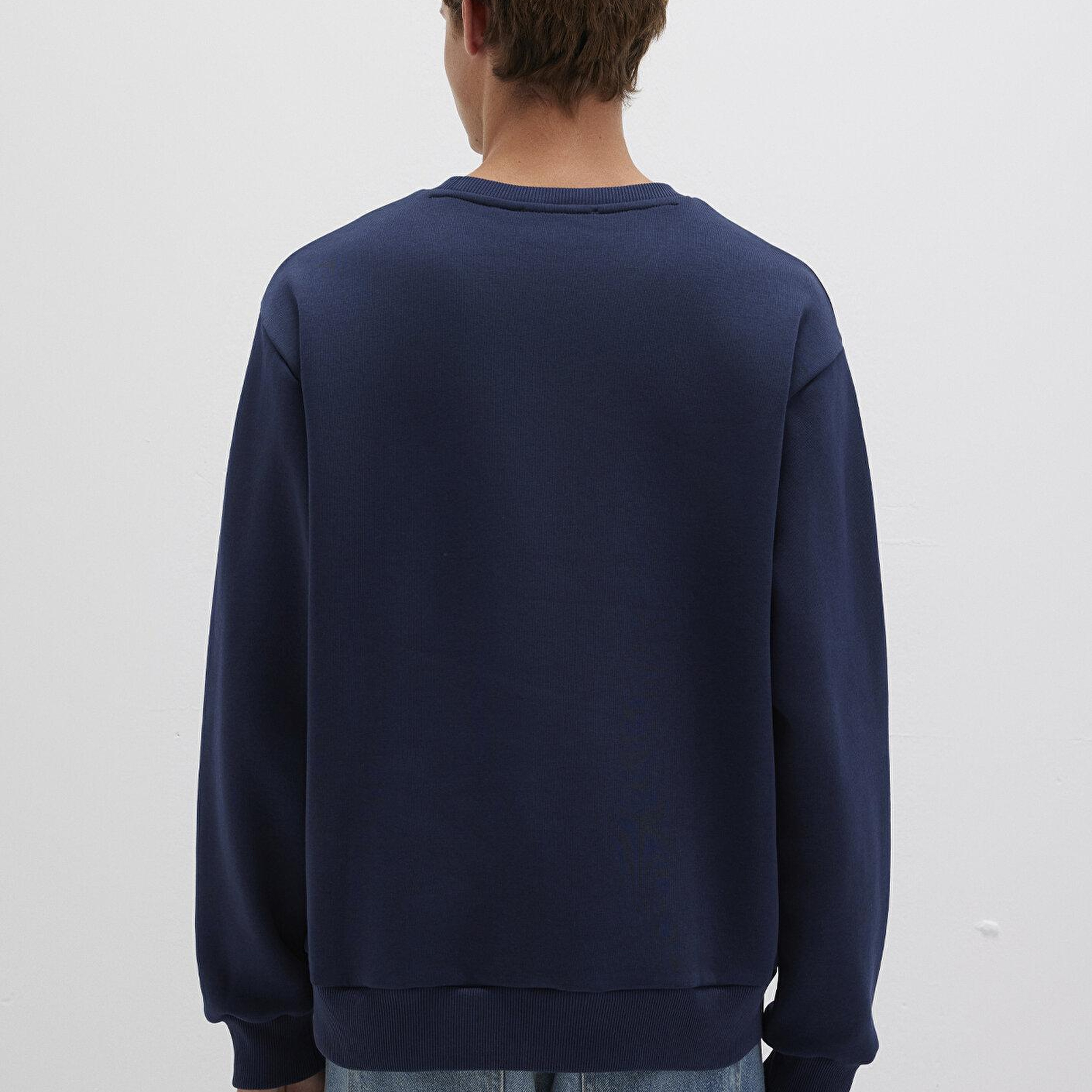 Mavi Mavi Logo Baskılı Lacivert Sweatshirt 0S10379-70488