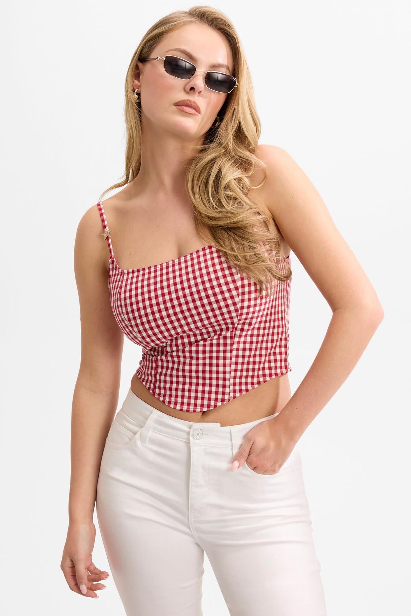 Marilyn Gingham Büstiyer