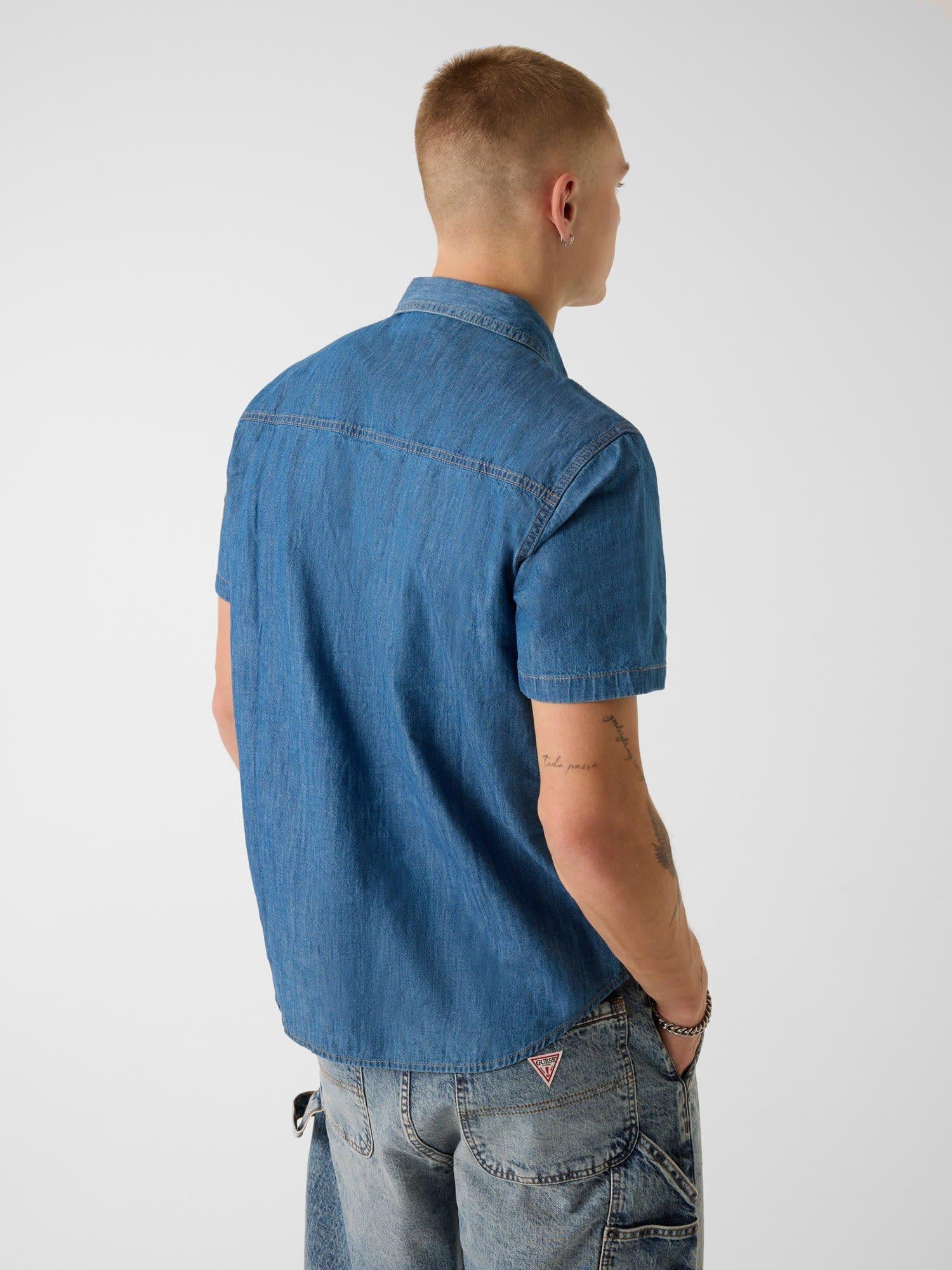 Guess Jeans Erkek Regular Fit Denim Gömlek