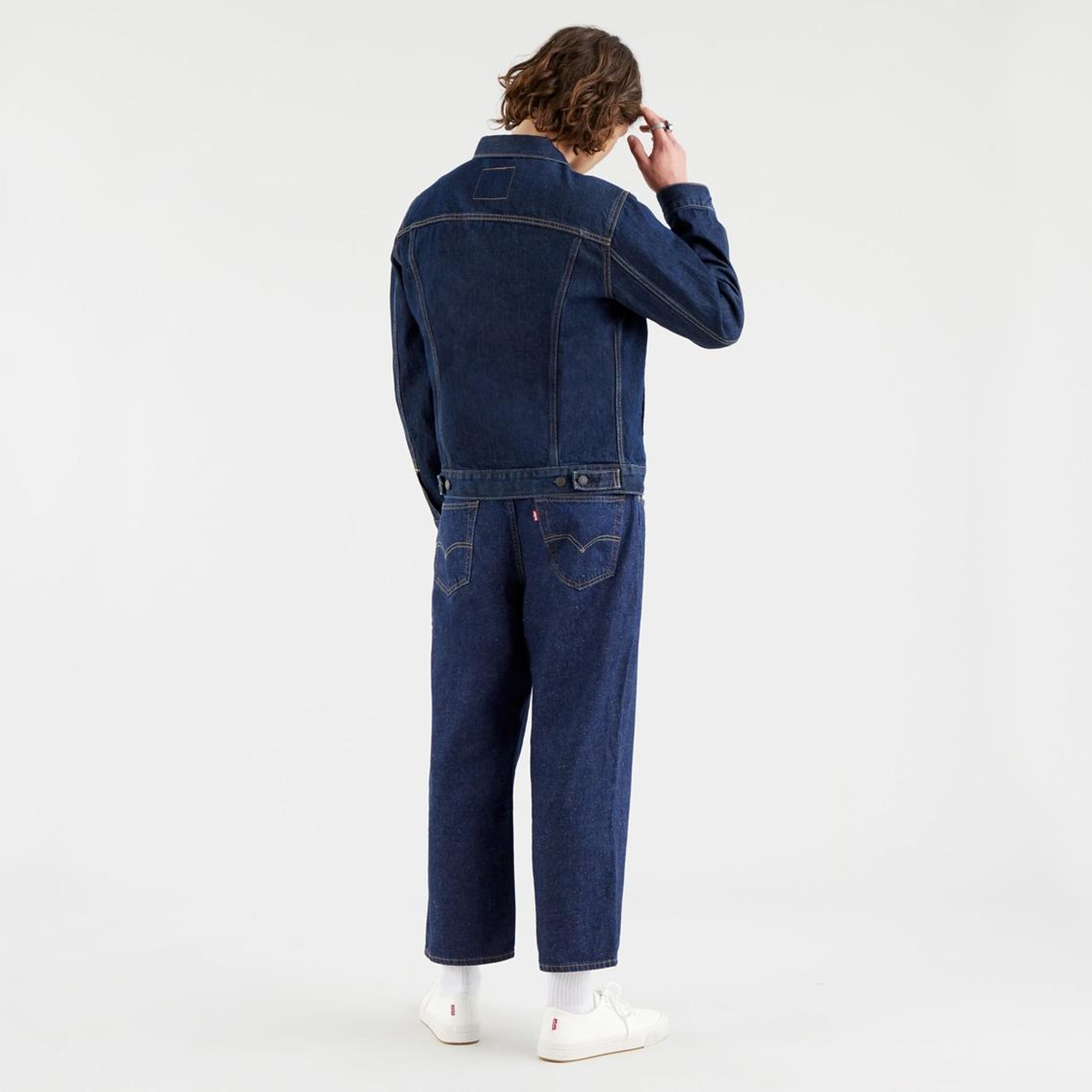 The Trucker Jacket Rockridge Trucker Orta İndigo Erkek Trucker Ceket