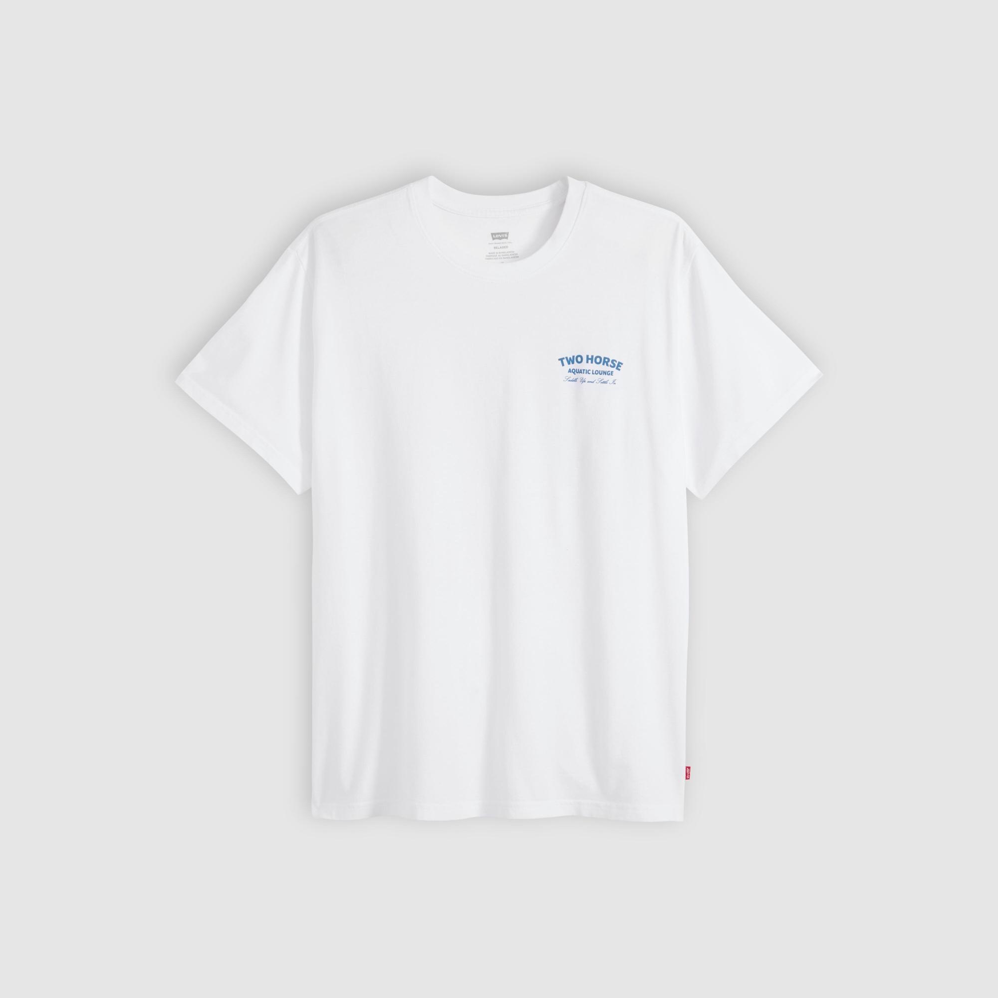 Relaxed Fit Baskılı Beyaz Tişört