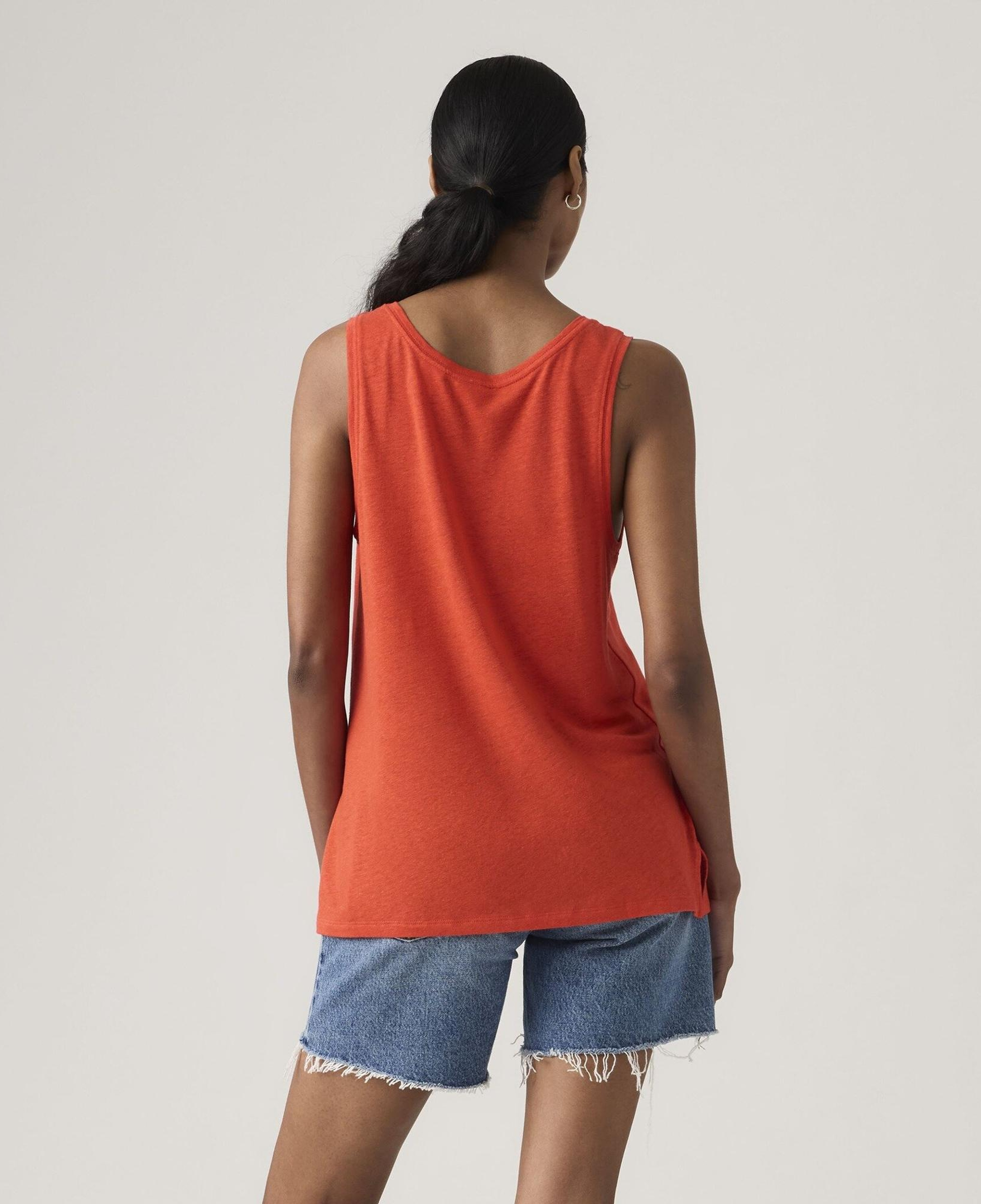 Lori Scoop Keten Karışımlı Tank Top