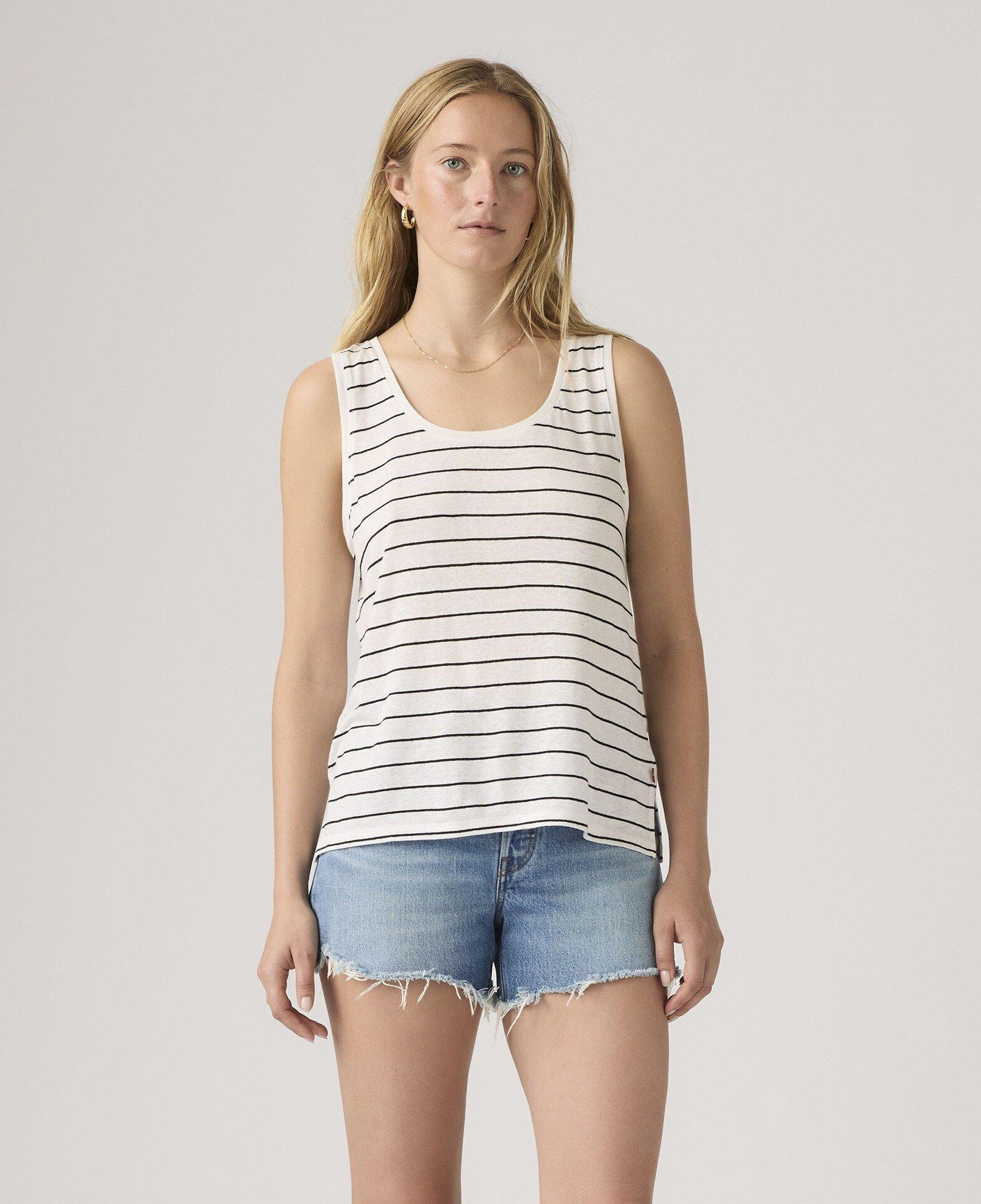 Lori Scoop Keten Karışımlı Tank Top