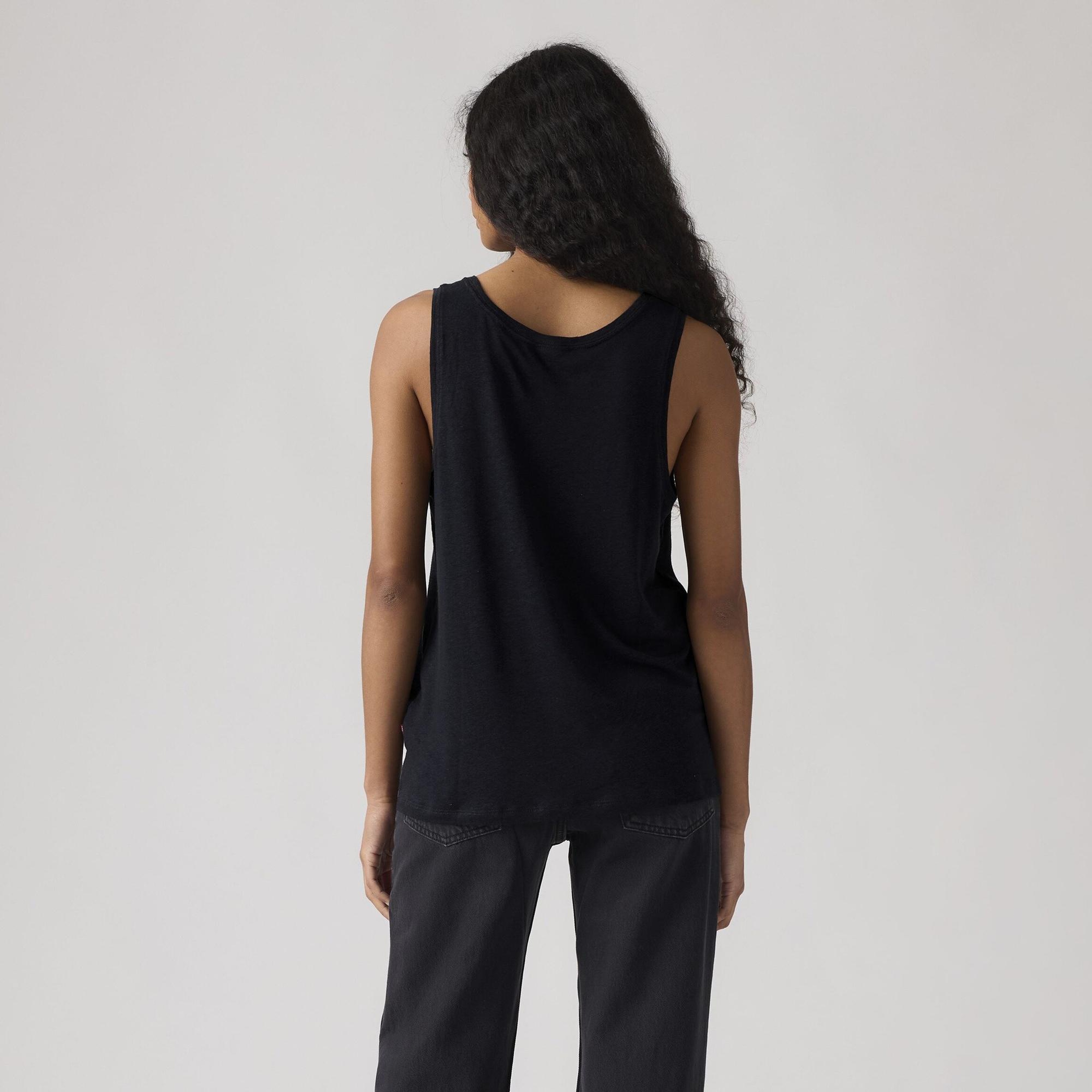 Lori Scoop Keten Karışımlı Tank Top