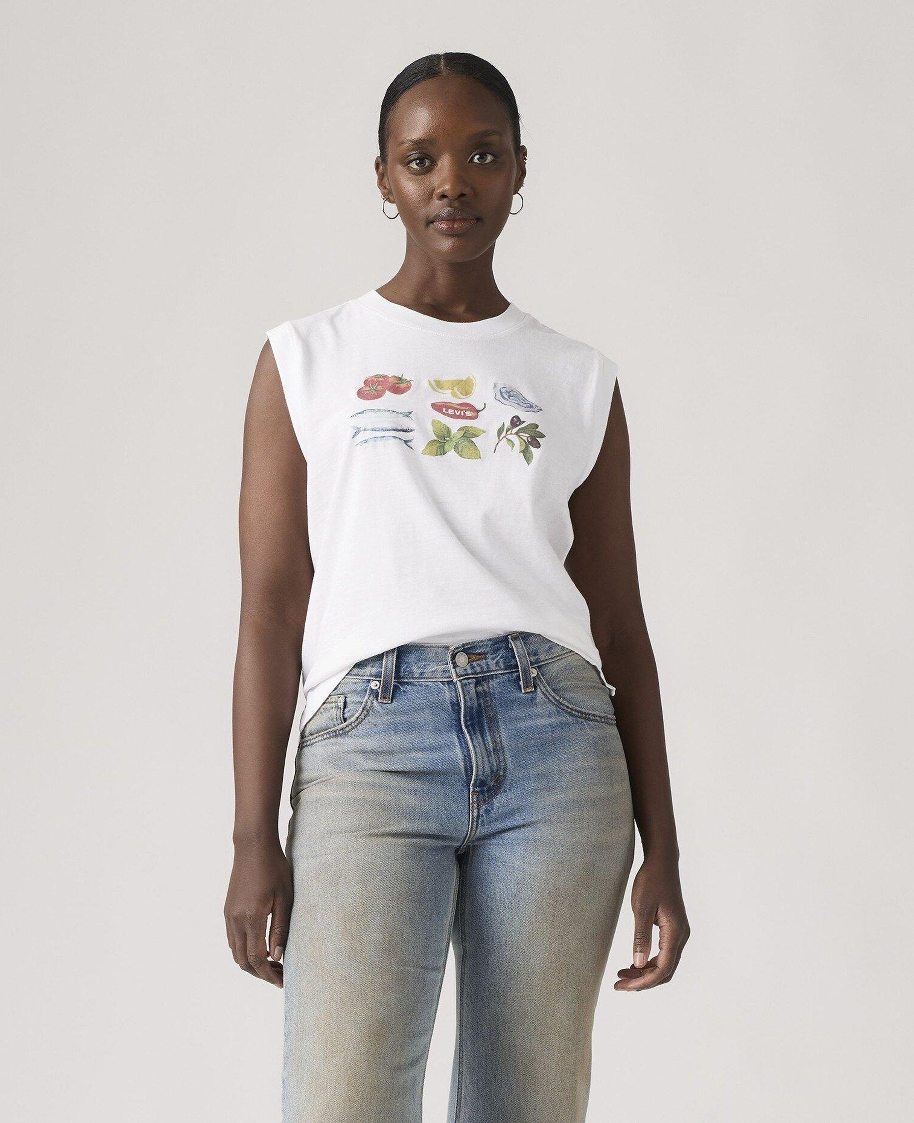 Graphic Boxy Tank Top