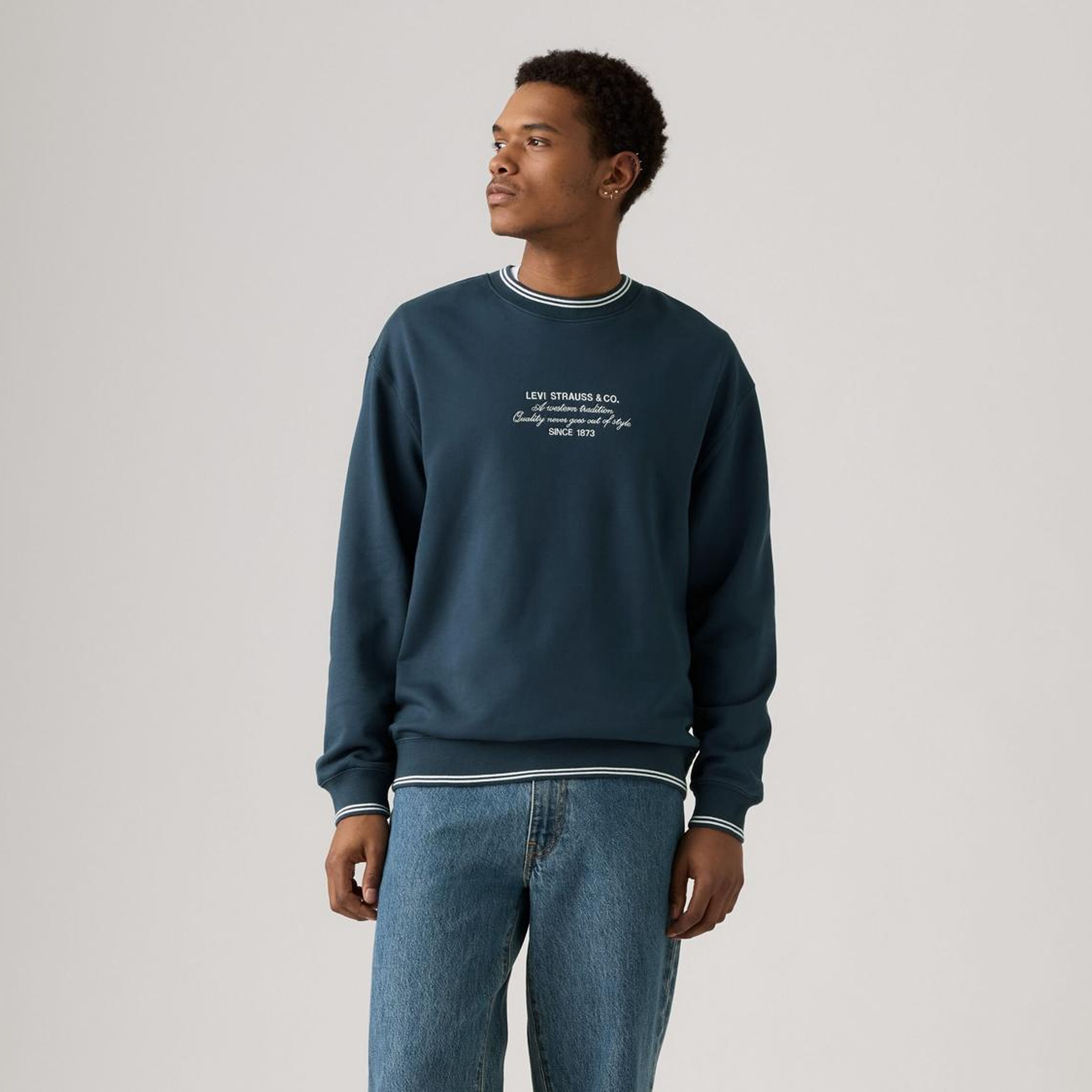 Tipped Graphic Sweatshirt