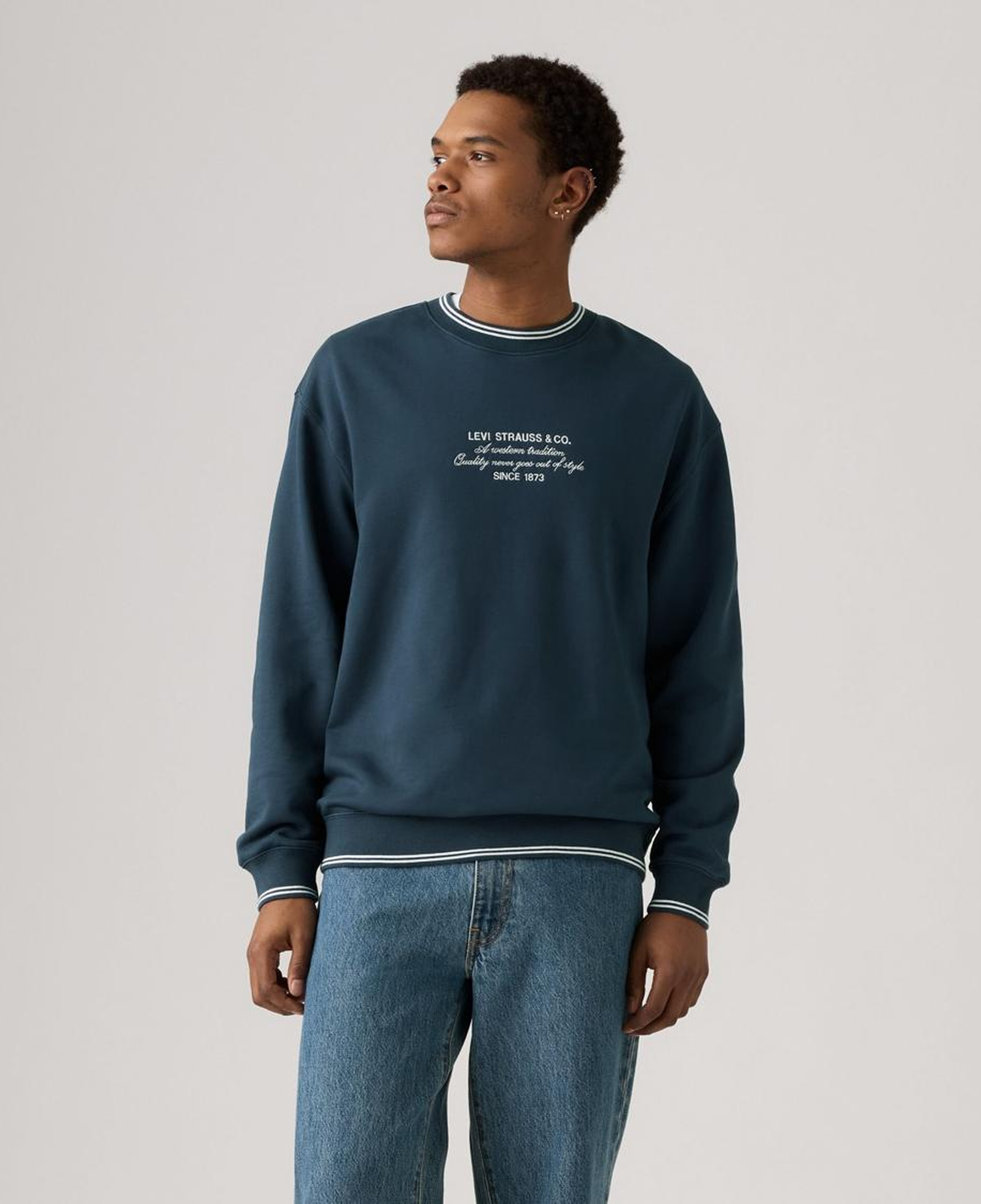 Tipped Graphic Sweatshirt
