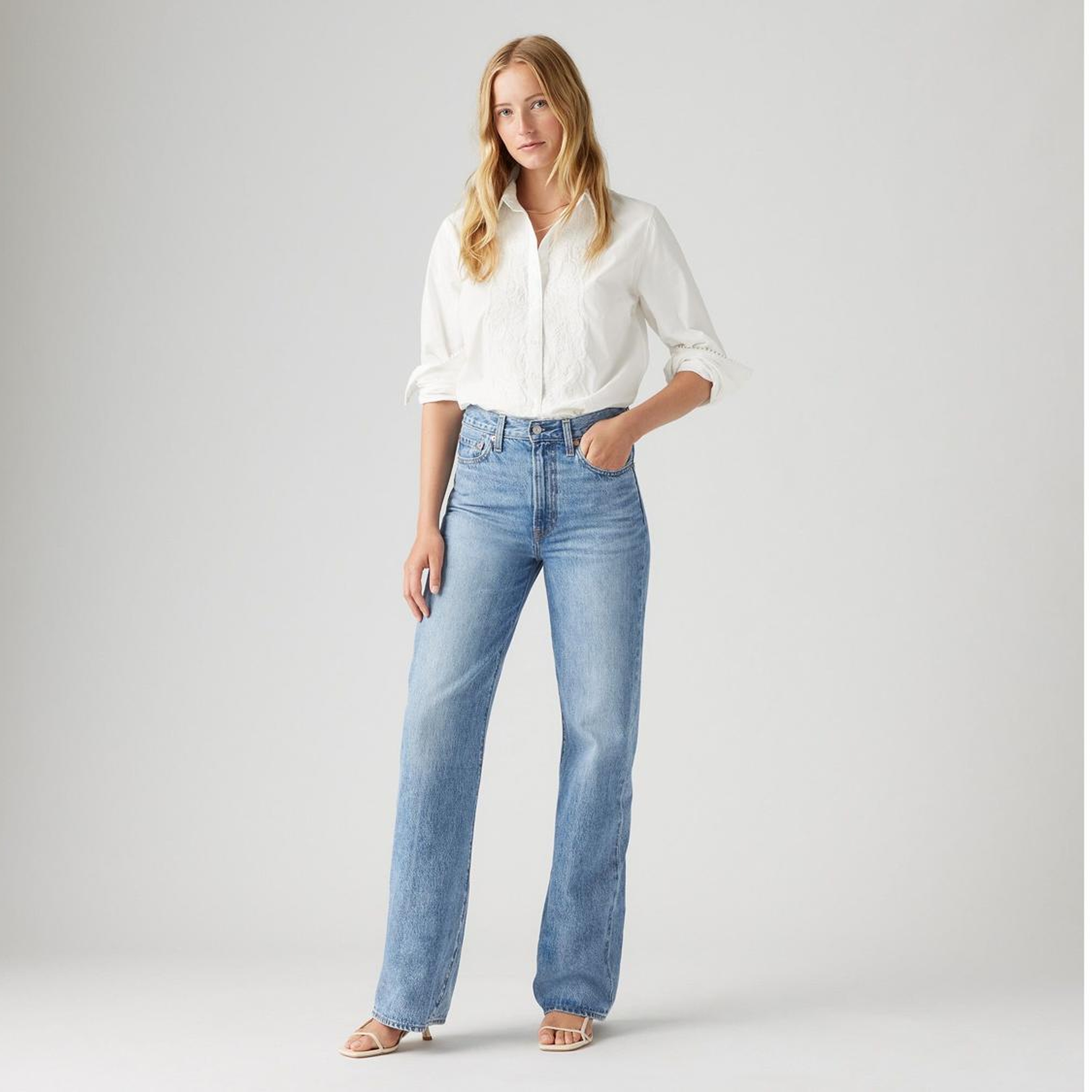 Ribcage Wide Leg Kadın Jean Pantolon - Not The Same