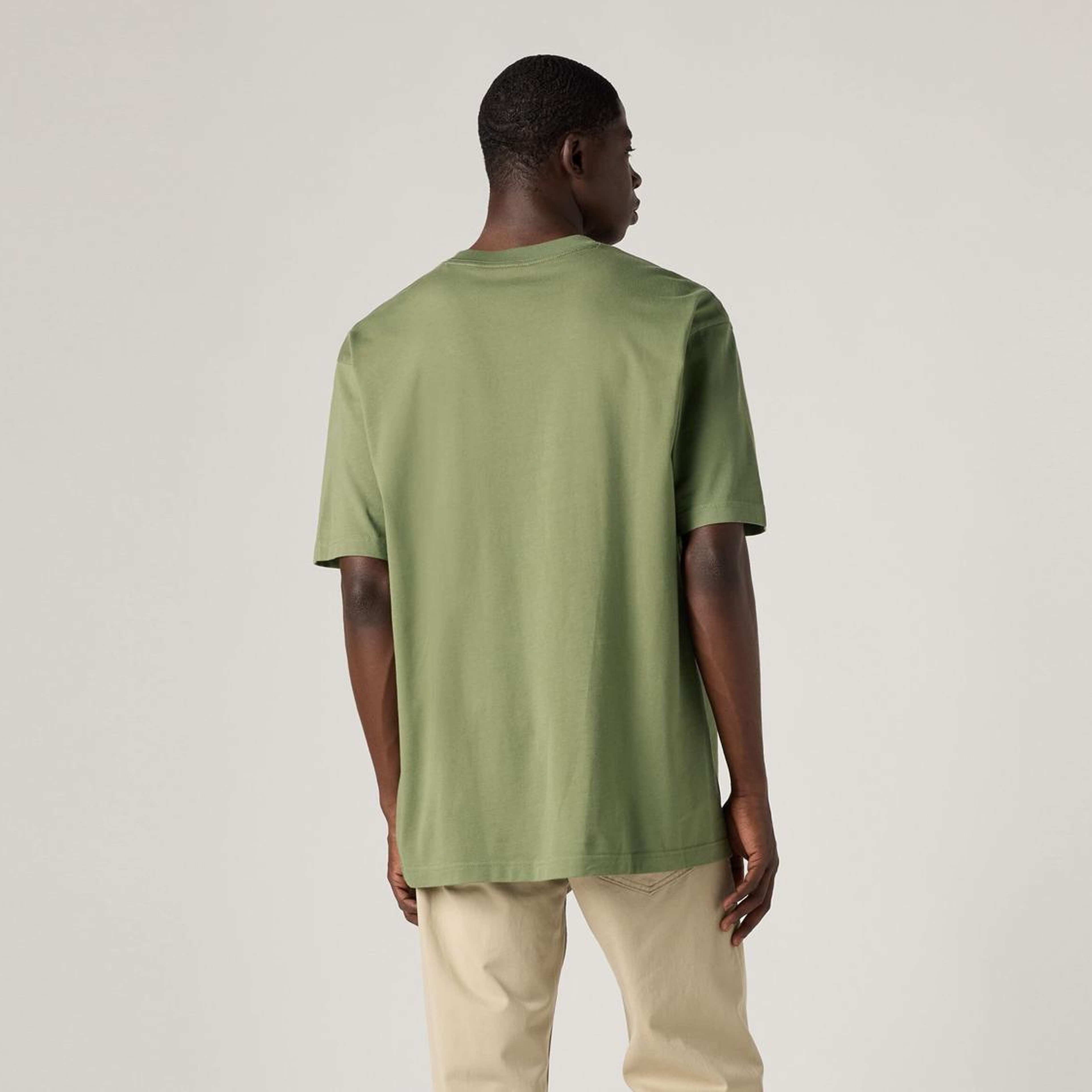 Box Basic Baskılı Oversize Yeşil Tişört