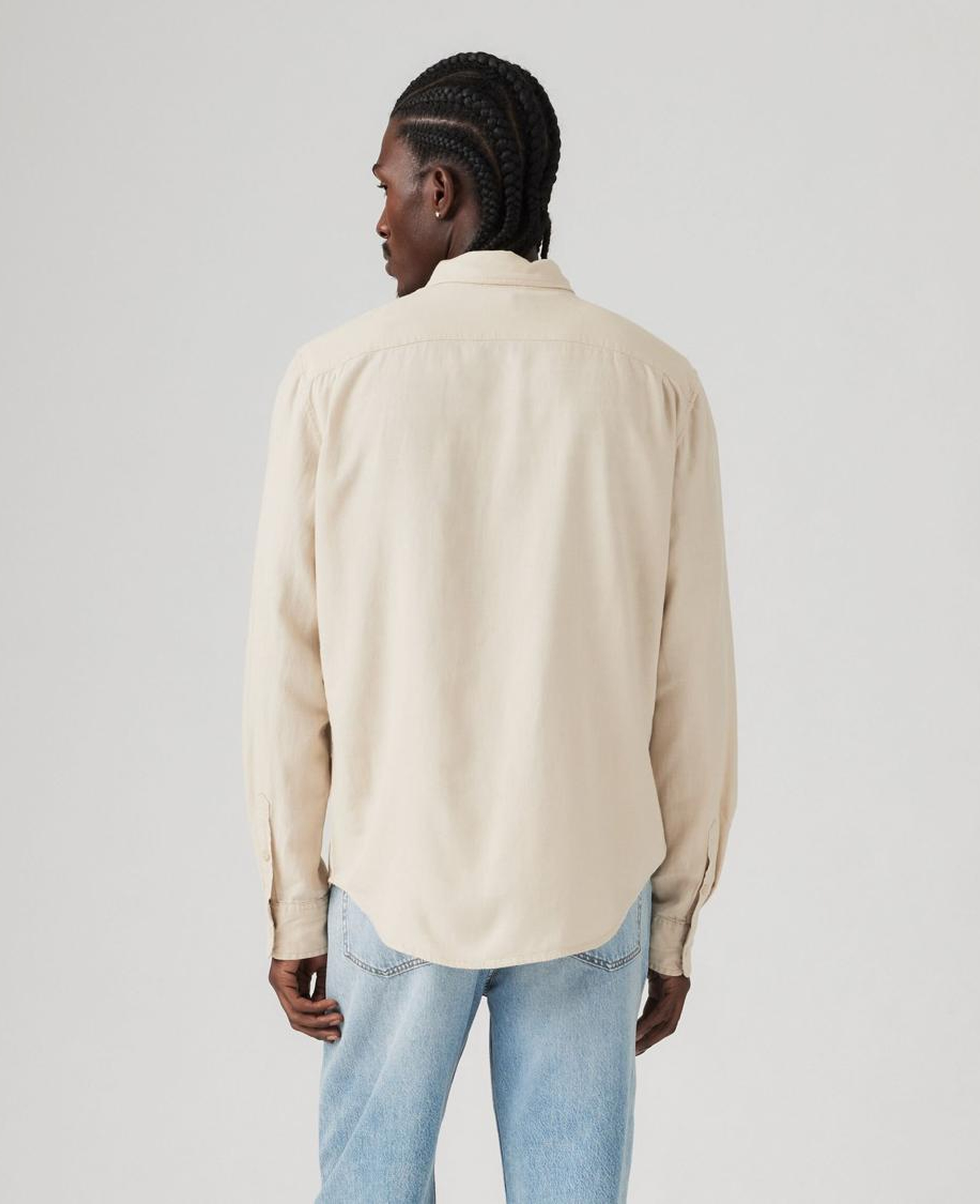 Sunset Pocket Standard Fit Cotton Linen Gömlek
