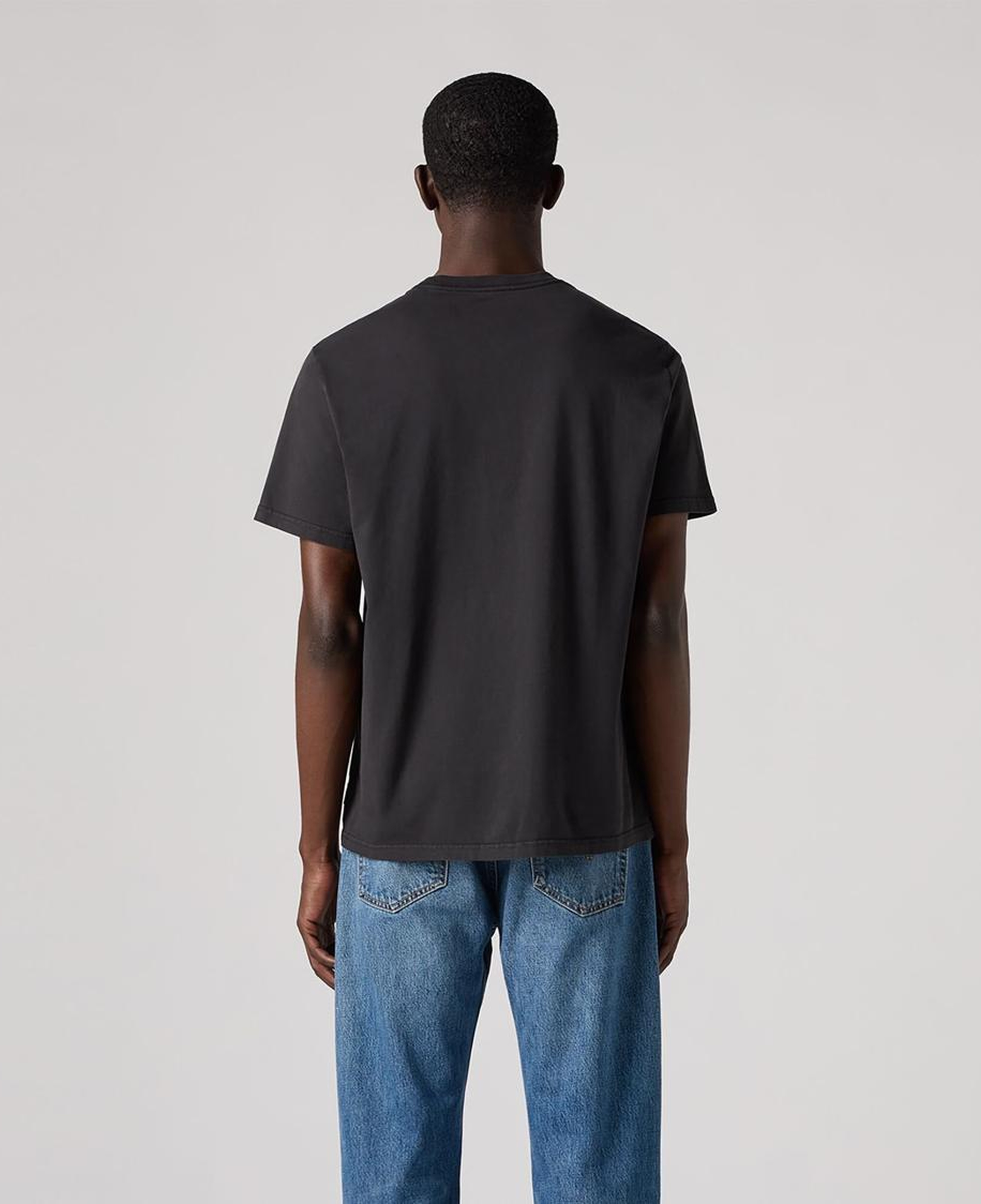 Baskılı Oversize Siyah Tişört