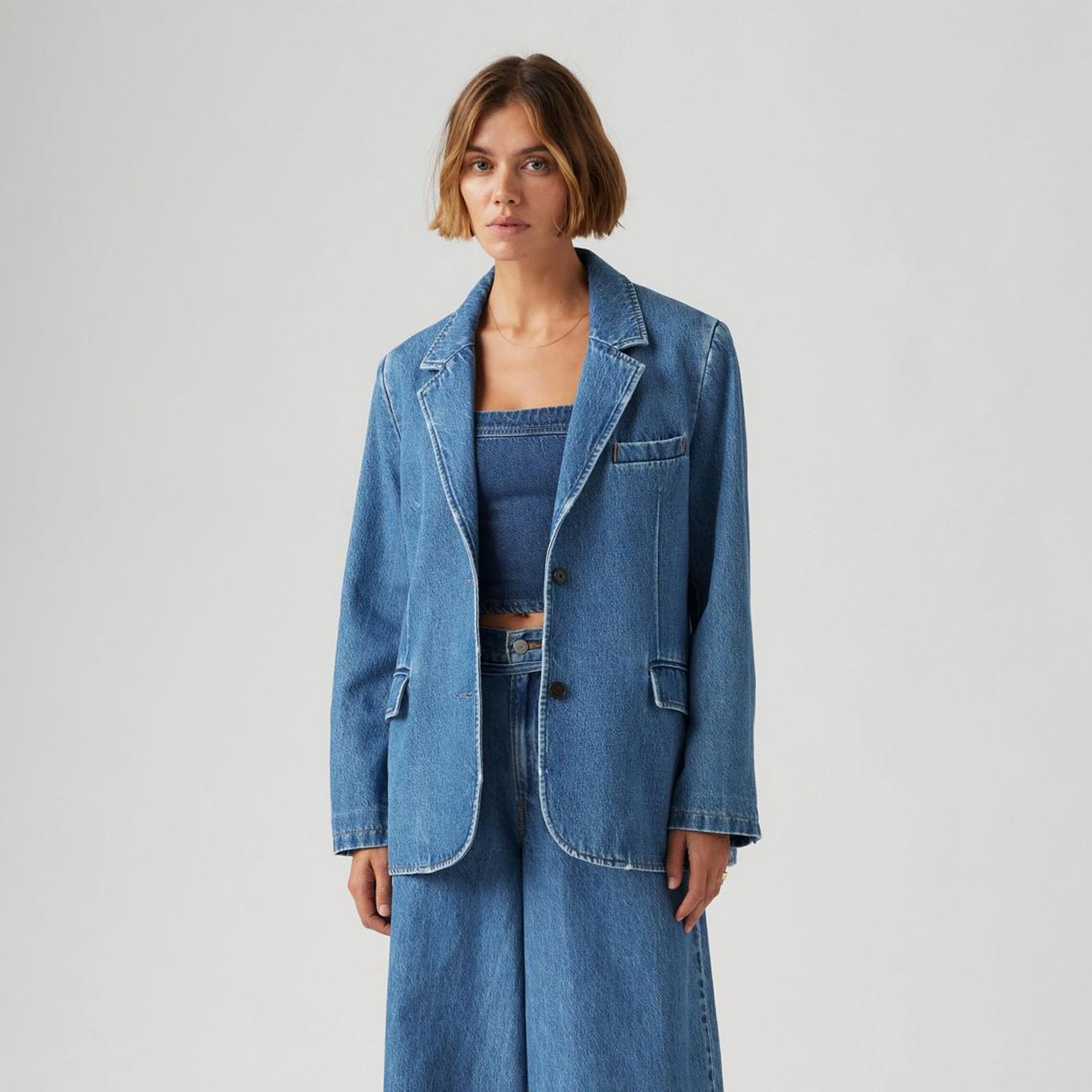 Stella Relaxed Denim Blazer Ceket