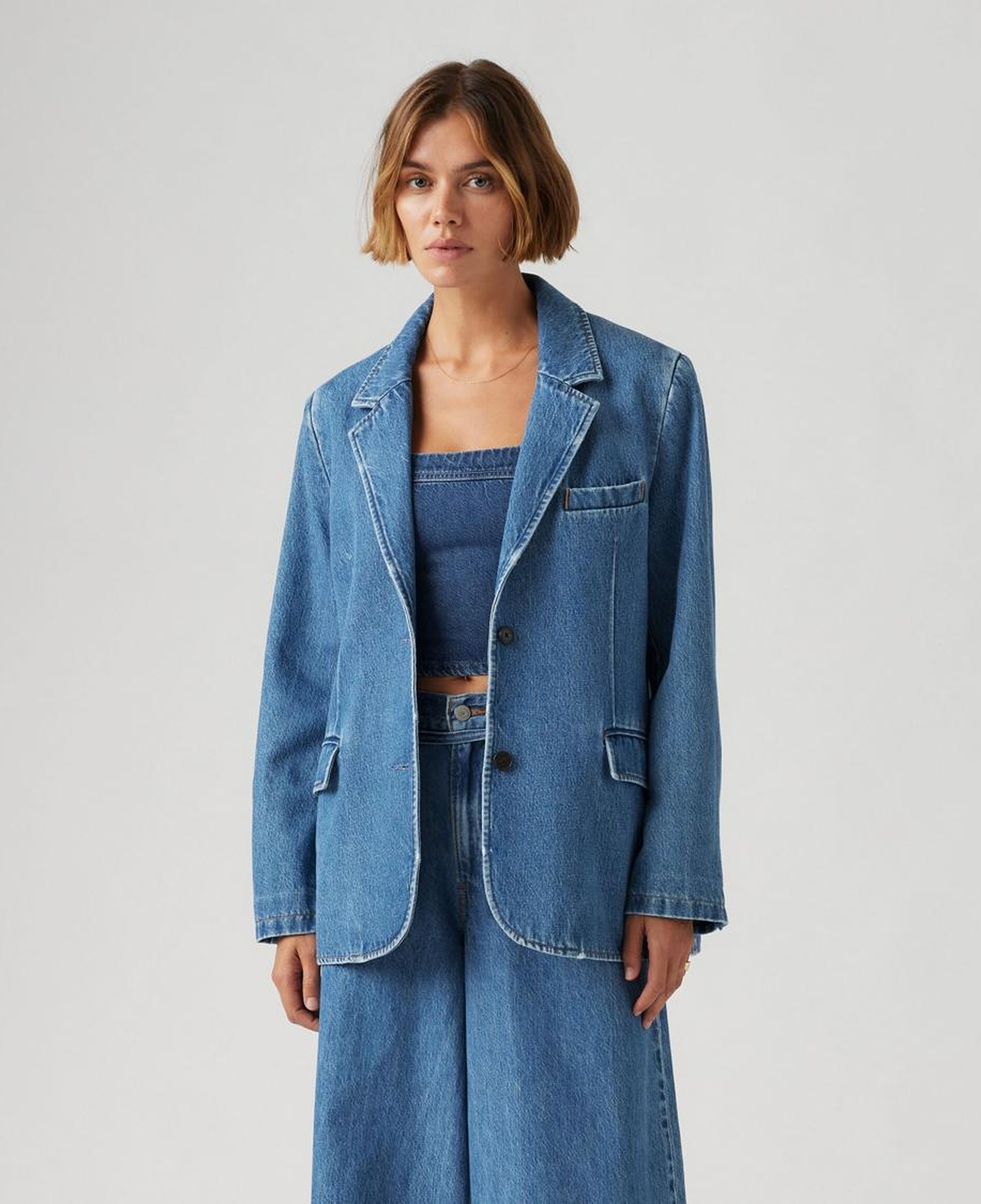 Stella Relaxed Denim Blazer Ceket