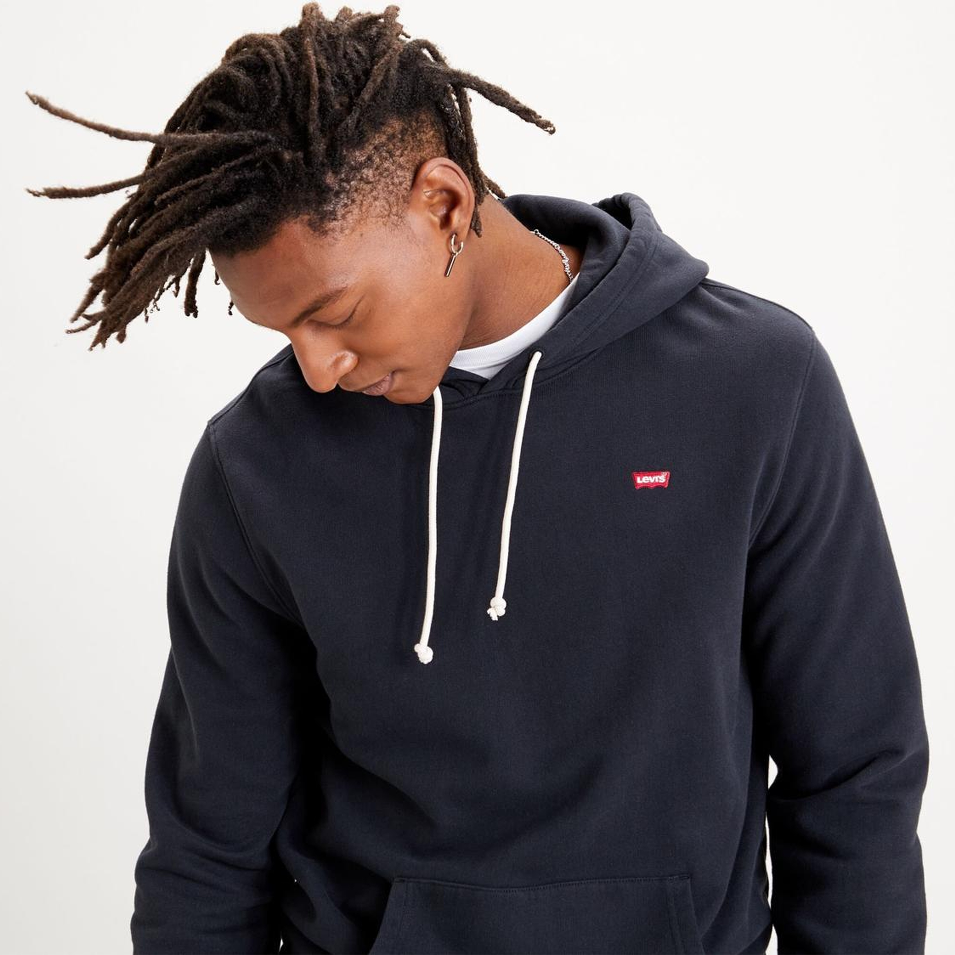New Original Hoodie  Siyah Erkek Kapüşonlu Sweatshirt