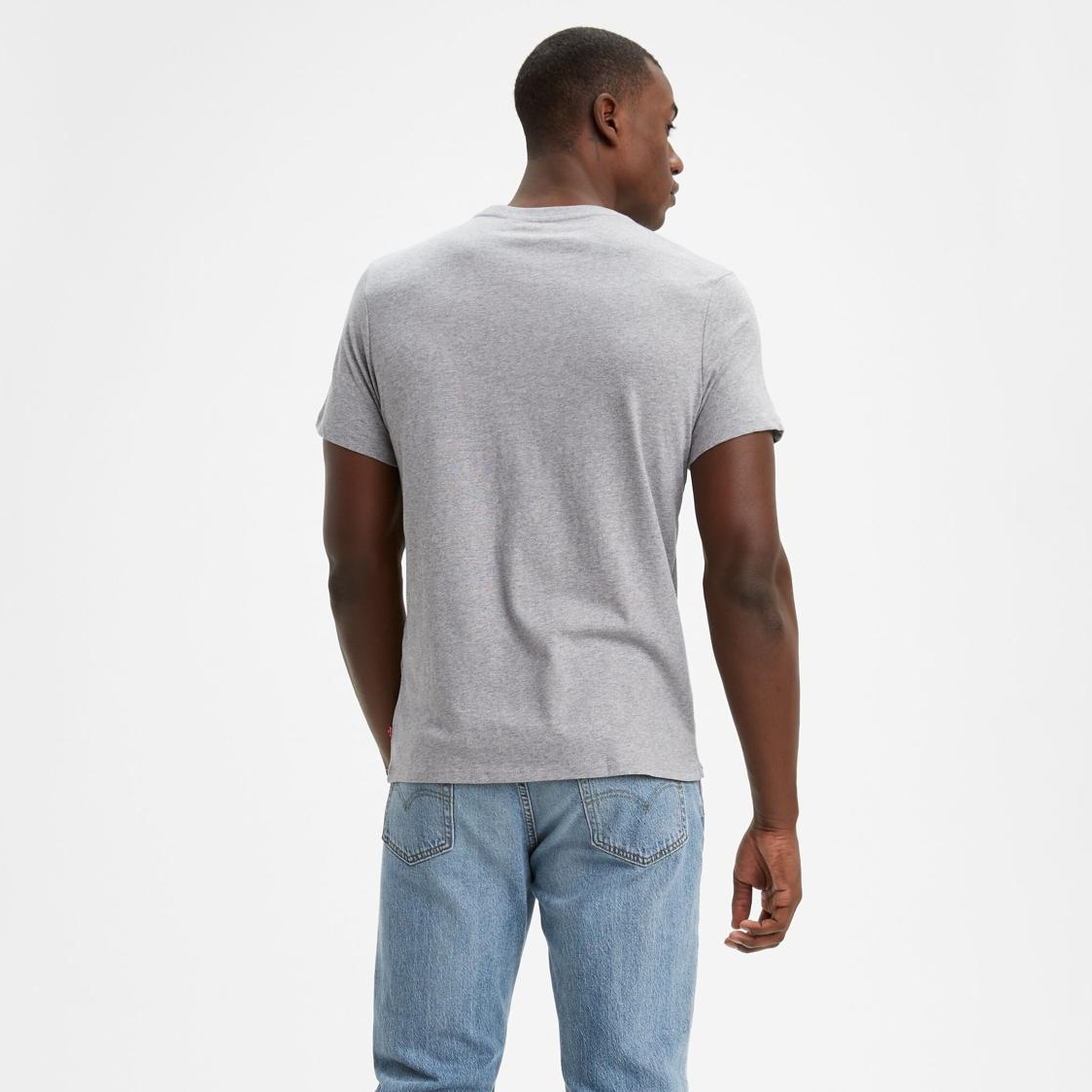 Graphic Set-In Neck Gri Erkek Tişört