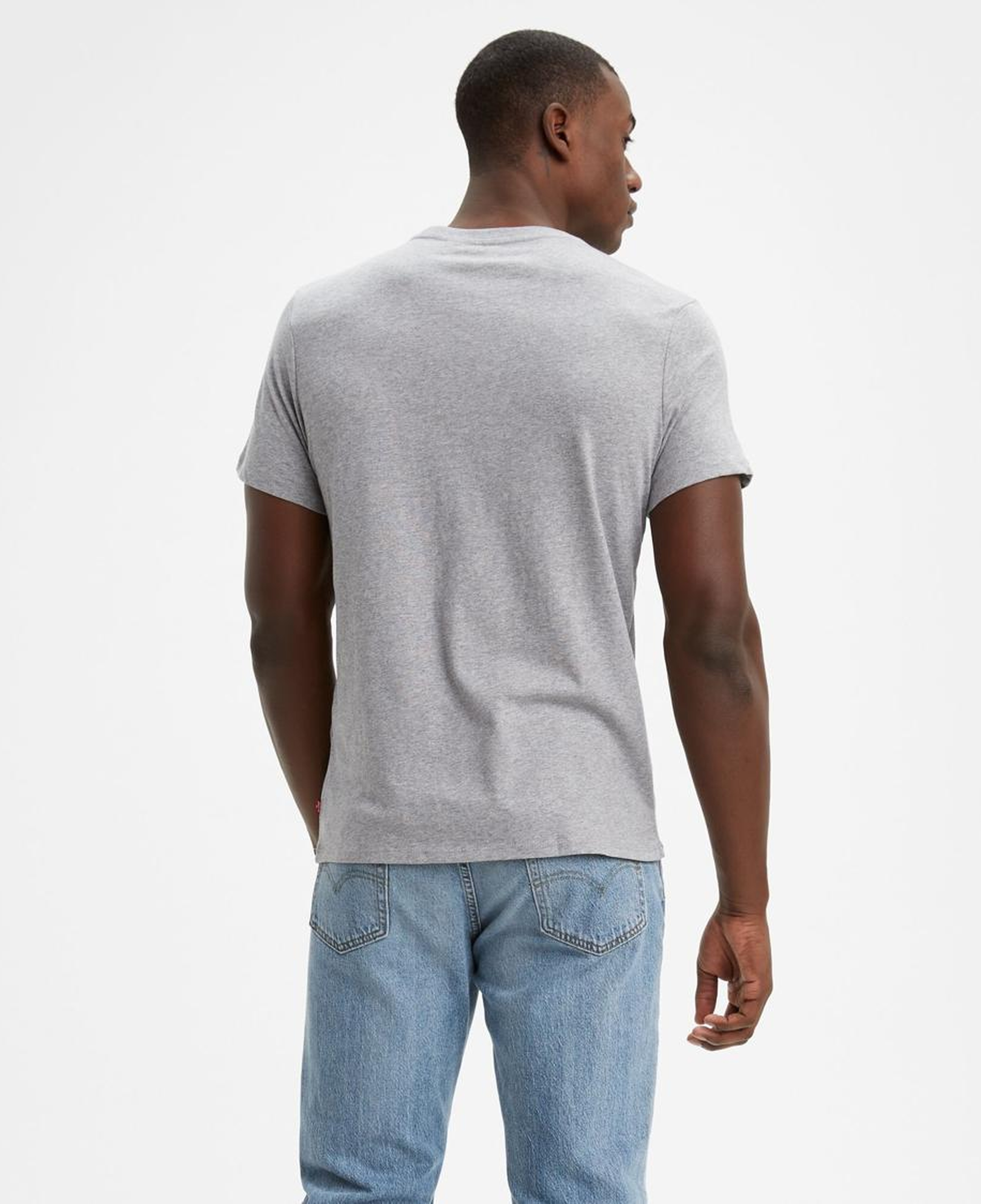 Graphic Set-In Neck Gri Erkek Tişört