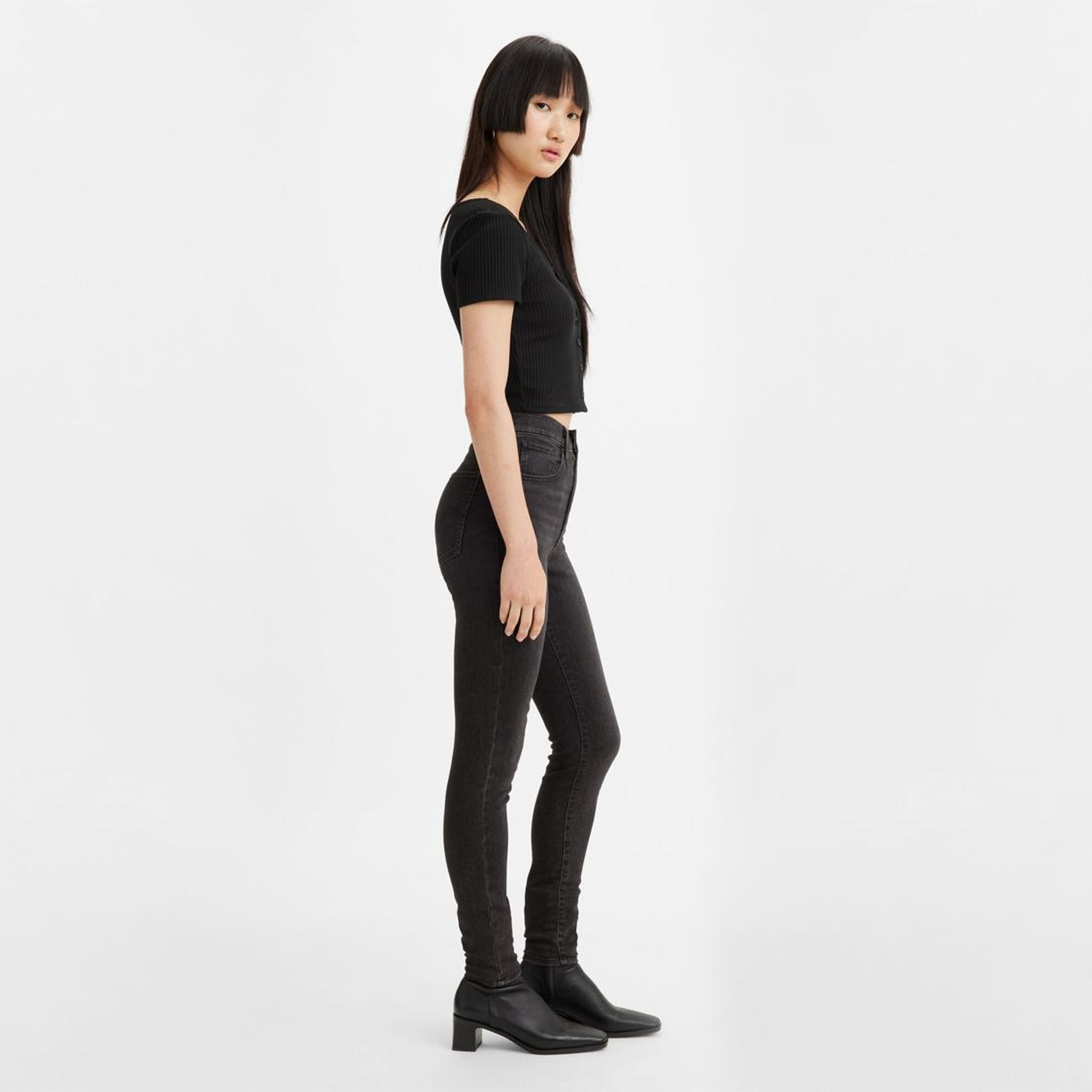 Mile High Super Skinny Kadın Jean Pantolon - Black Ground