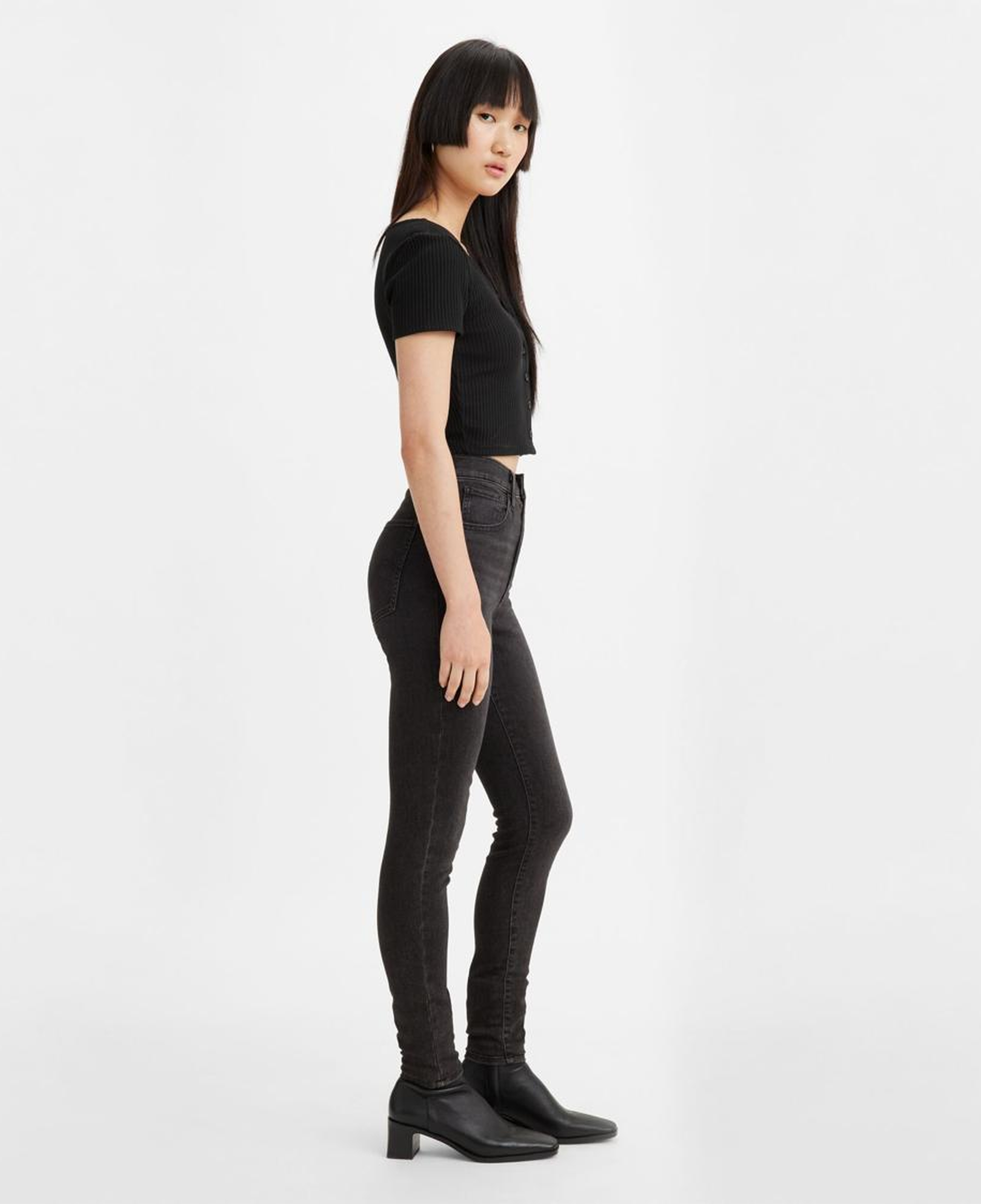 Mile High Super Skinny Kadın Jean Pantolon - Black Ground