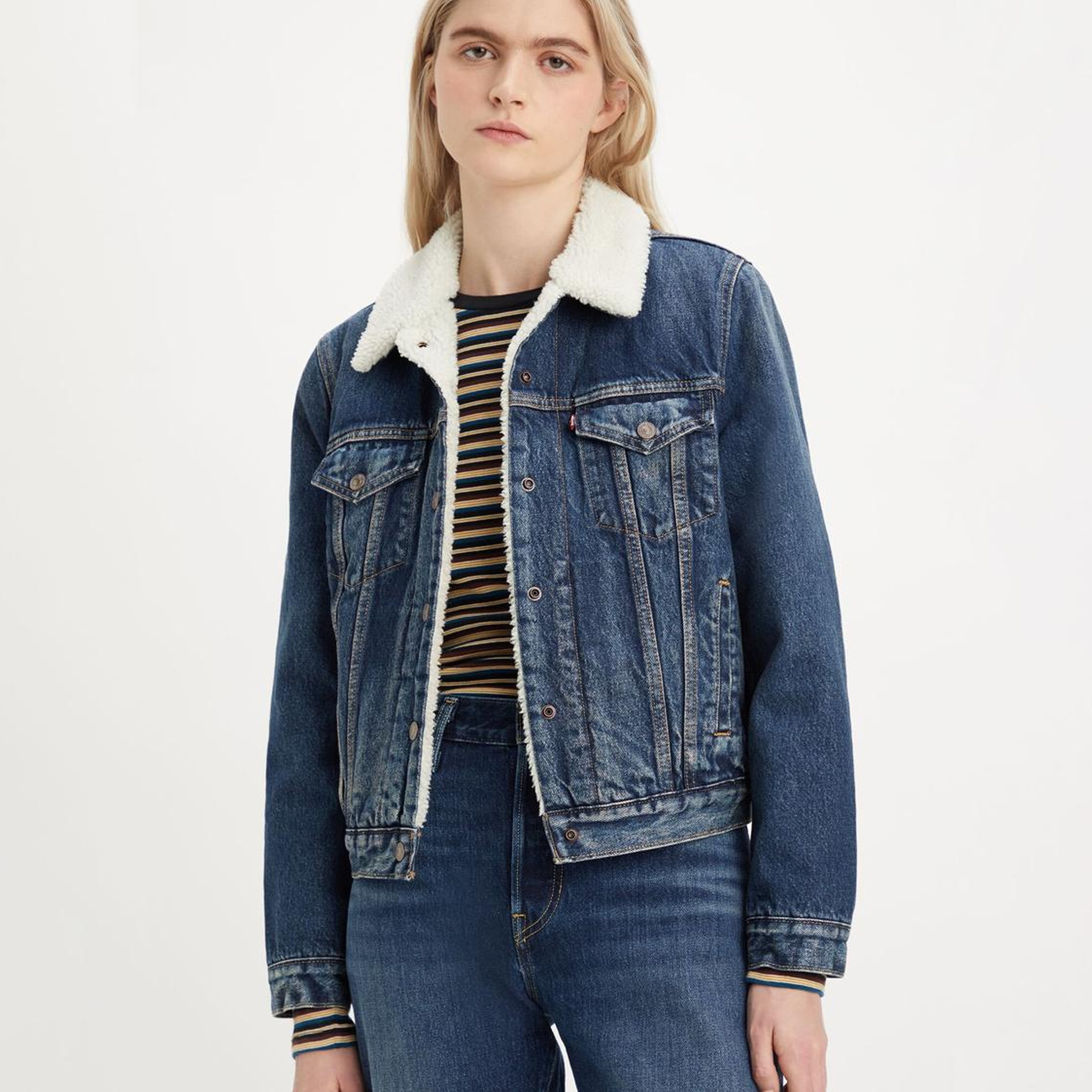 Original Sherpa Trucker Jean Ceket