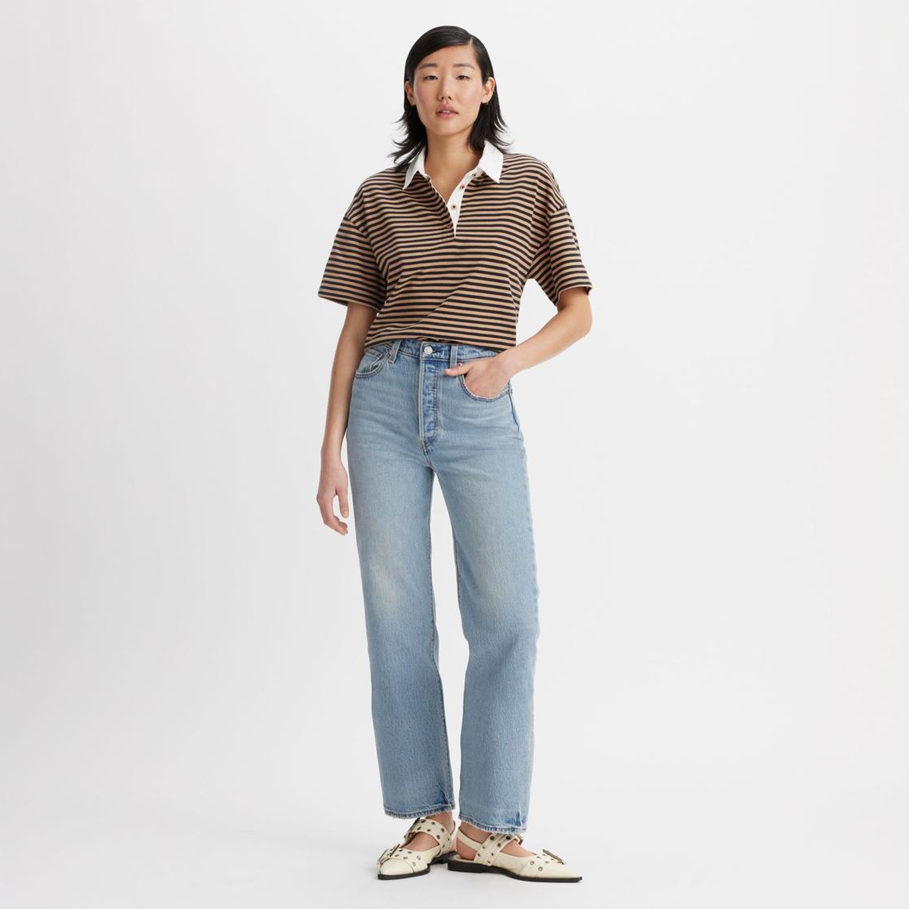 Ribcage Straight Ankle Kadın Jean Pantolon - Lets Share