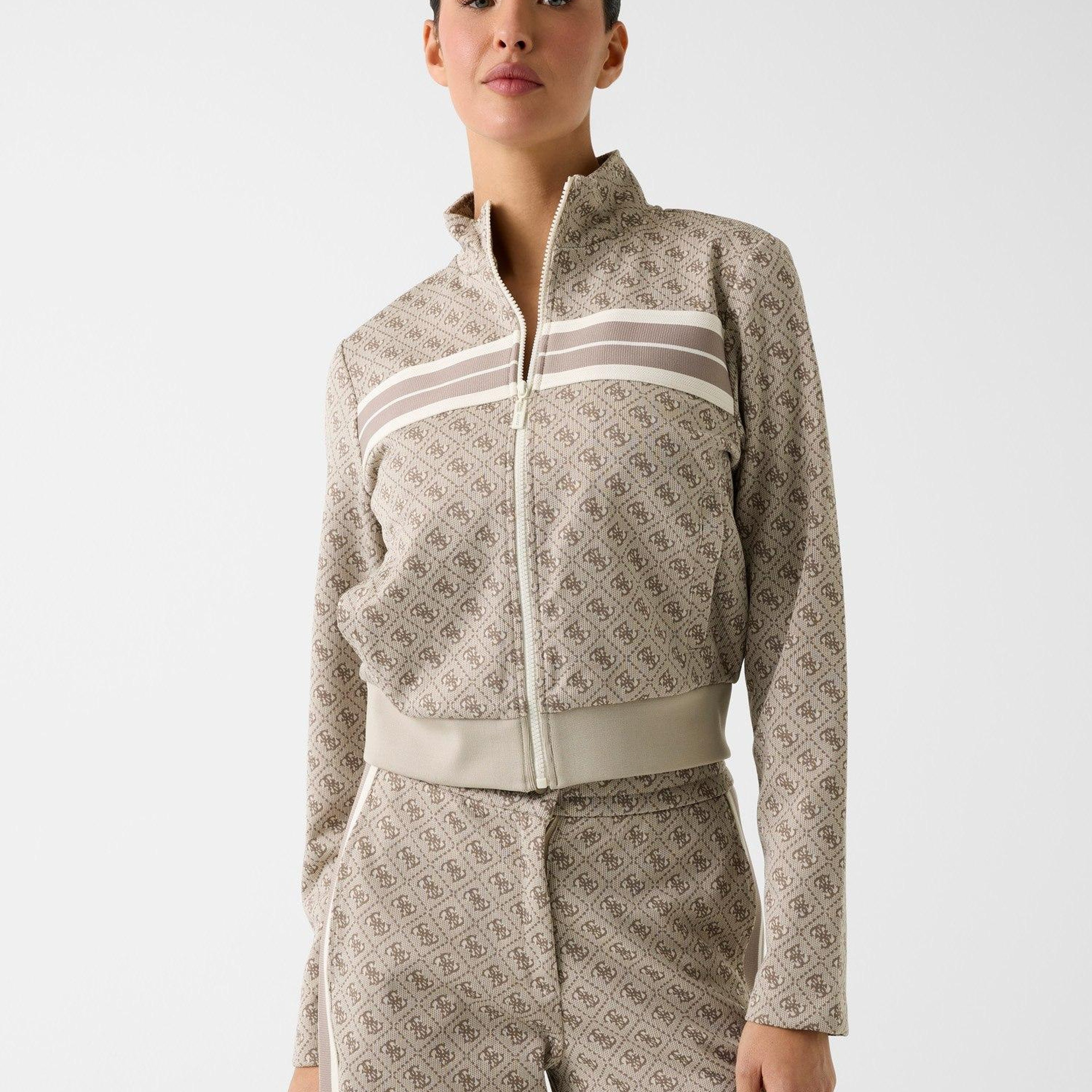Jacquard Kadın Aktif Sweatshirt